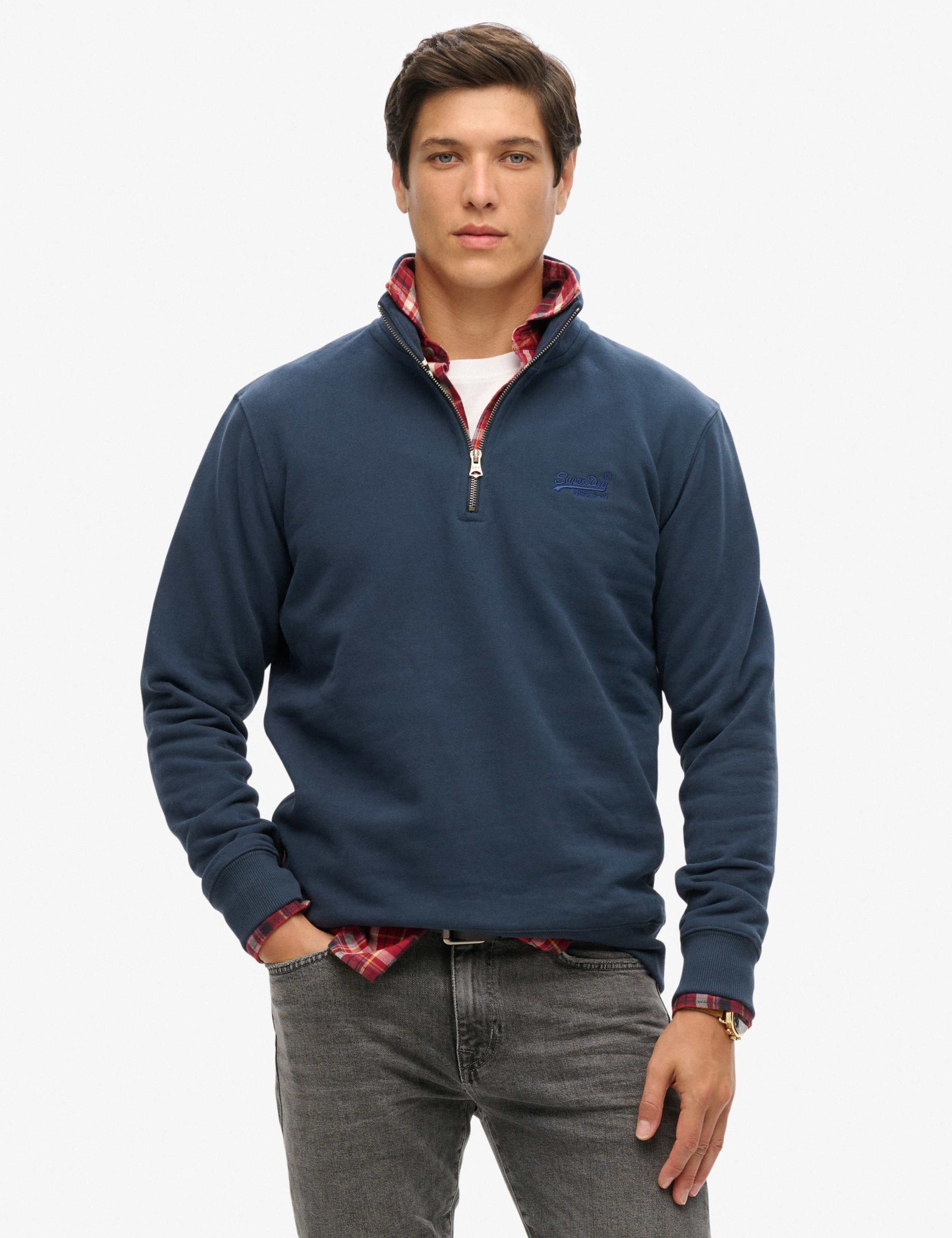 Cotton Rich Half Zip Sweatshirt