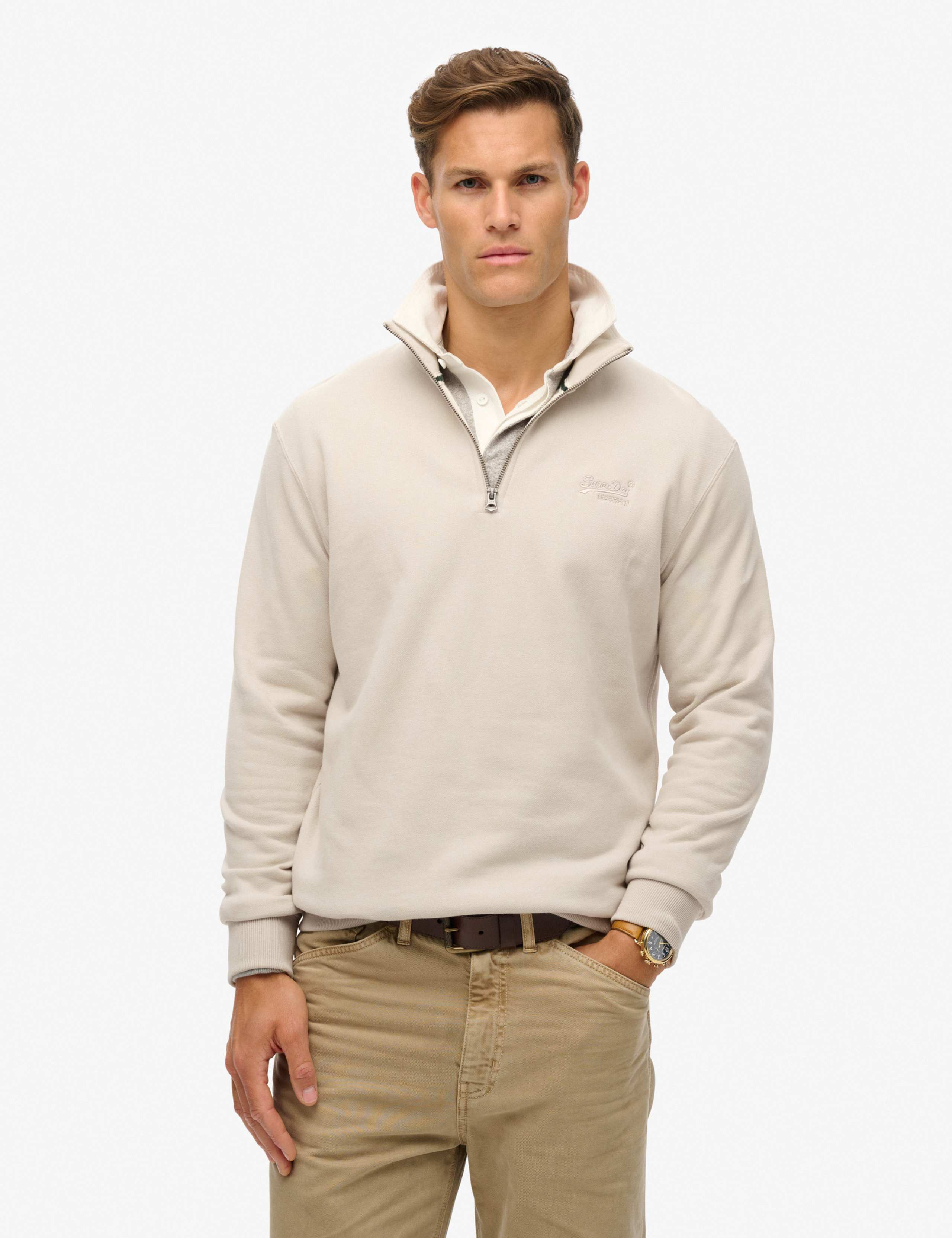 Cotton Rich Half Zip Sweatshirt