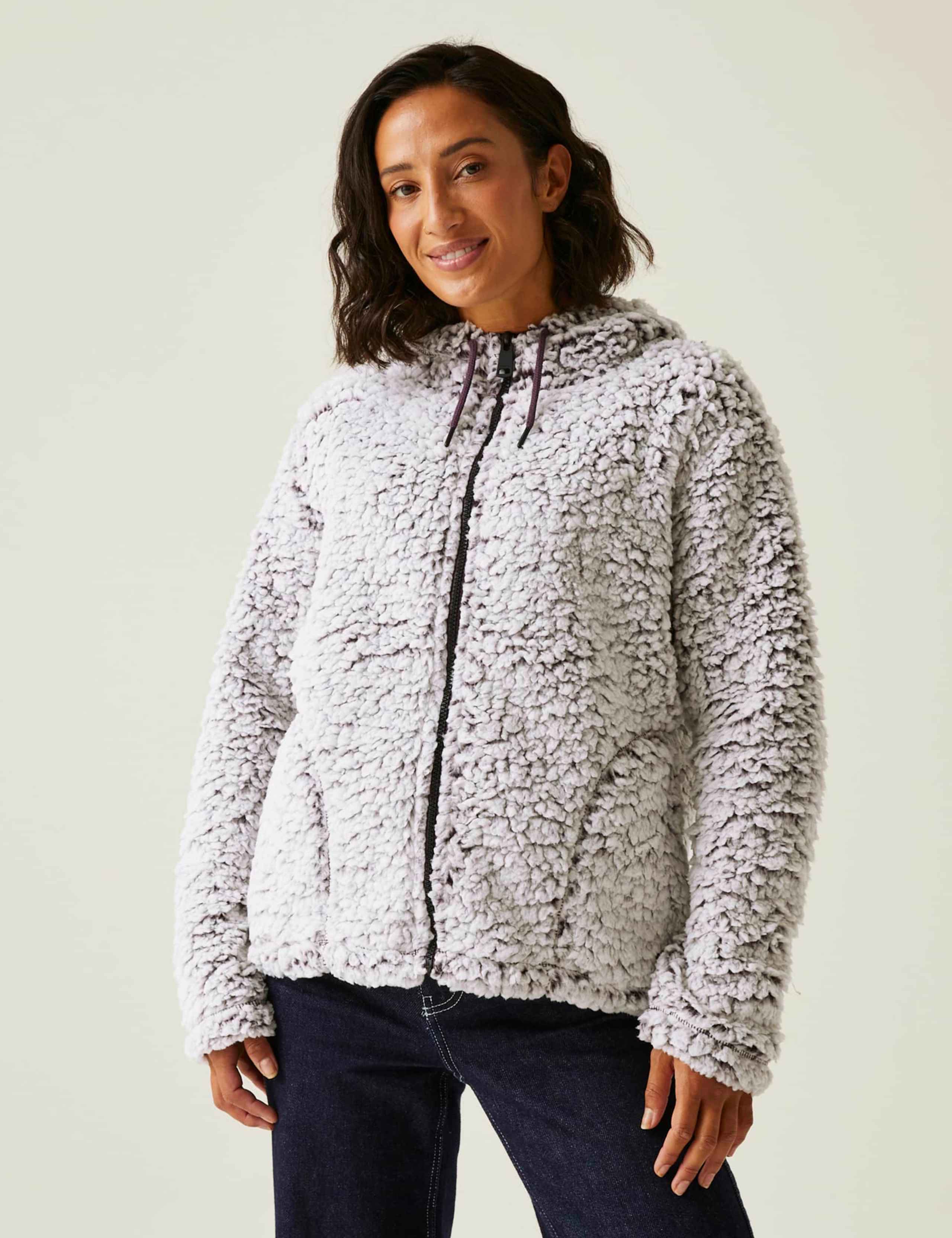 Zelpha Hooded Zip Up Fleece Jacket