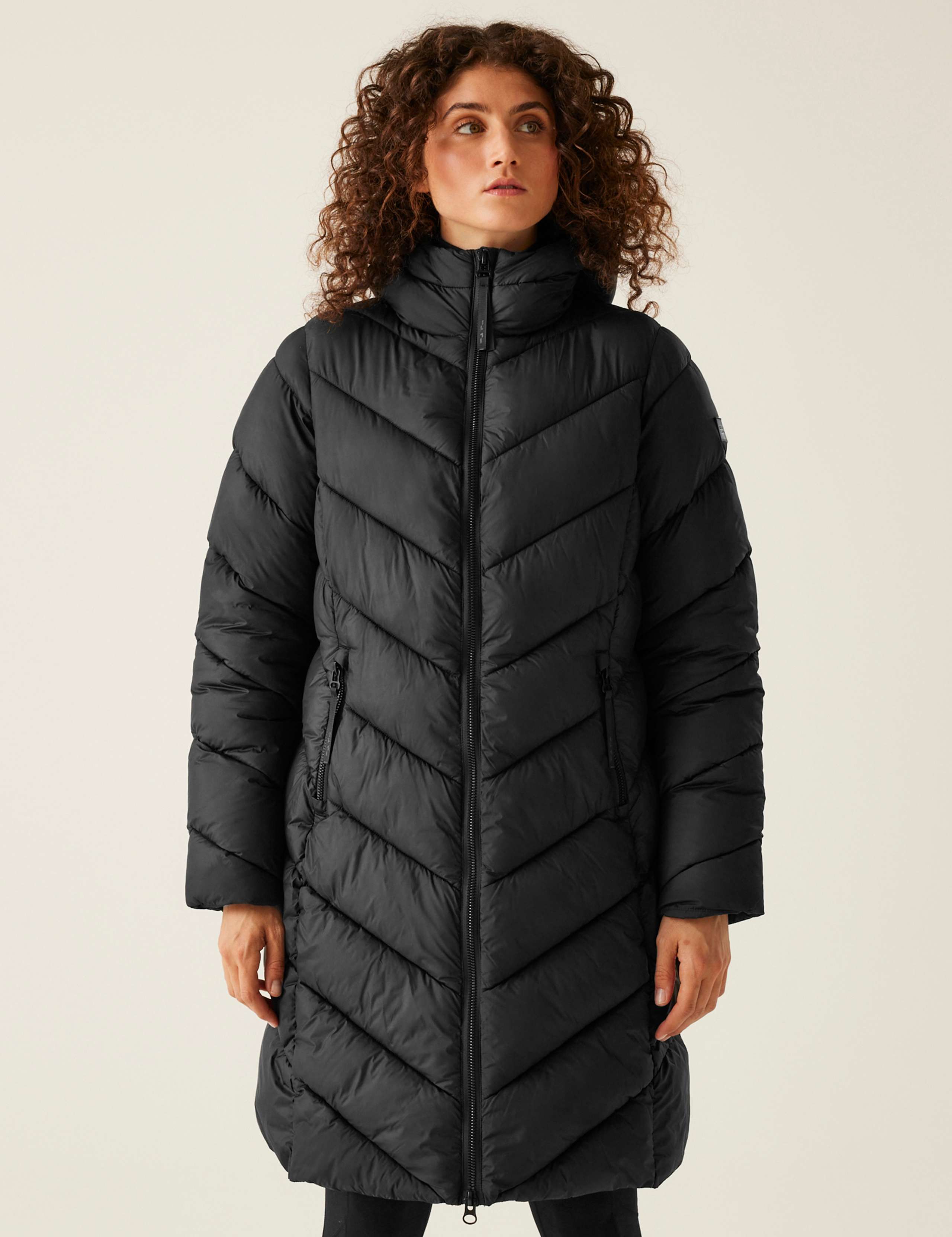 Andia II Water-Repellent Padded Longline Coat