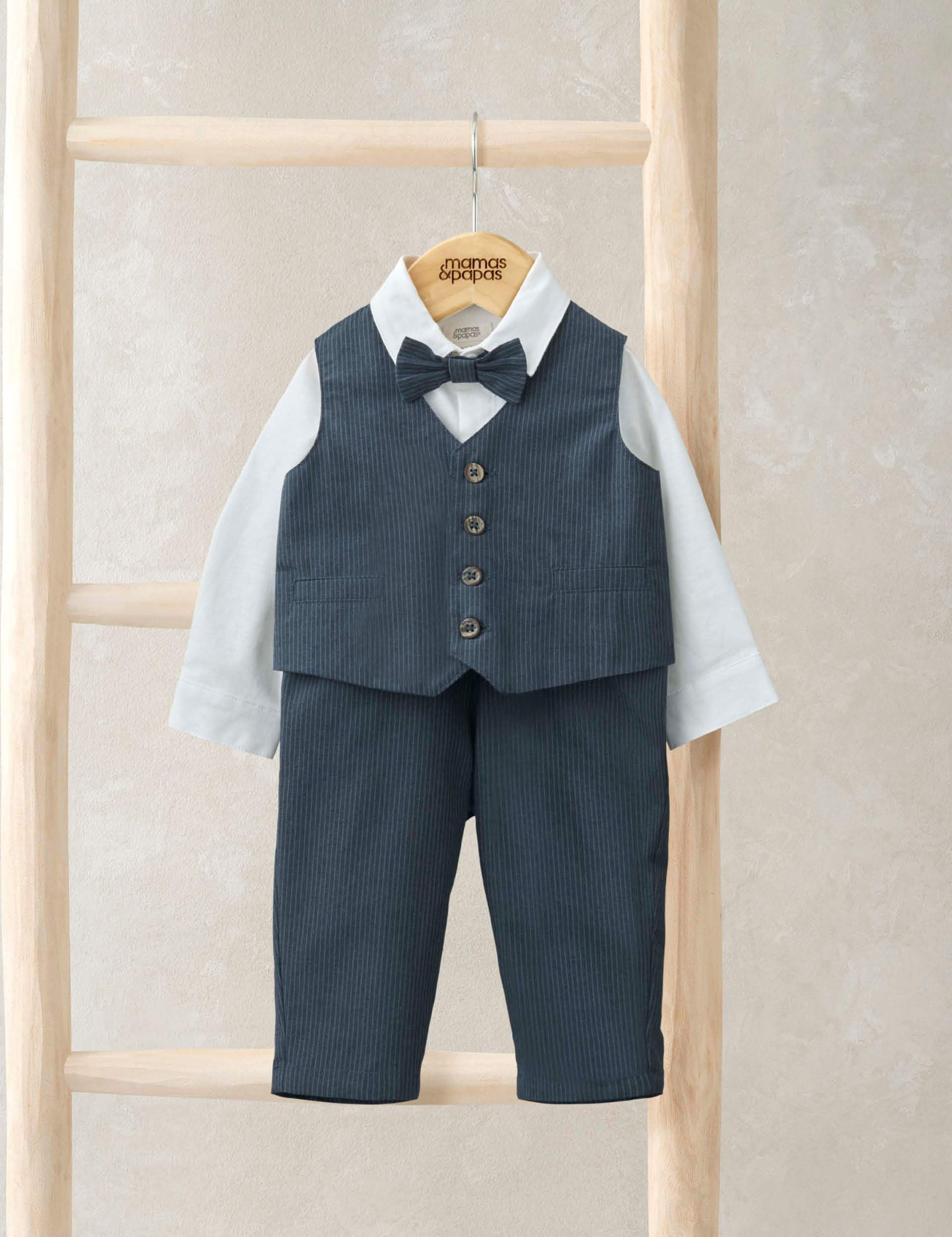 4pc Pure Cotton Top & Bottom Suit Set (3 Mths-3 Yrs)