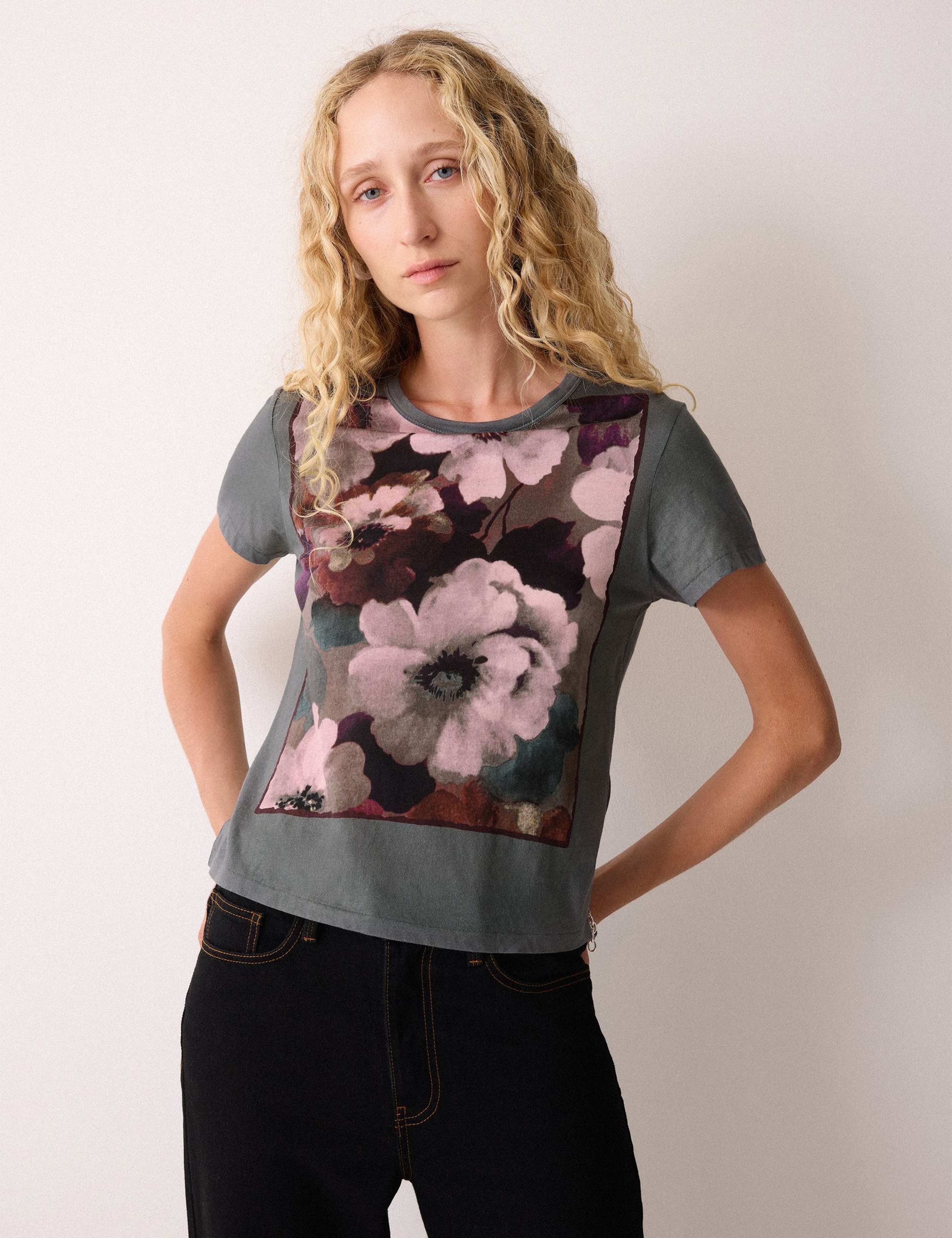 Pure Cotton Floral T-Shirt