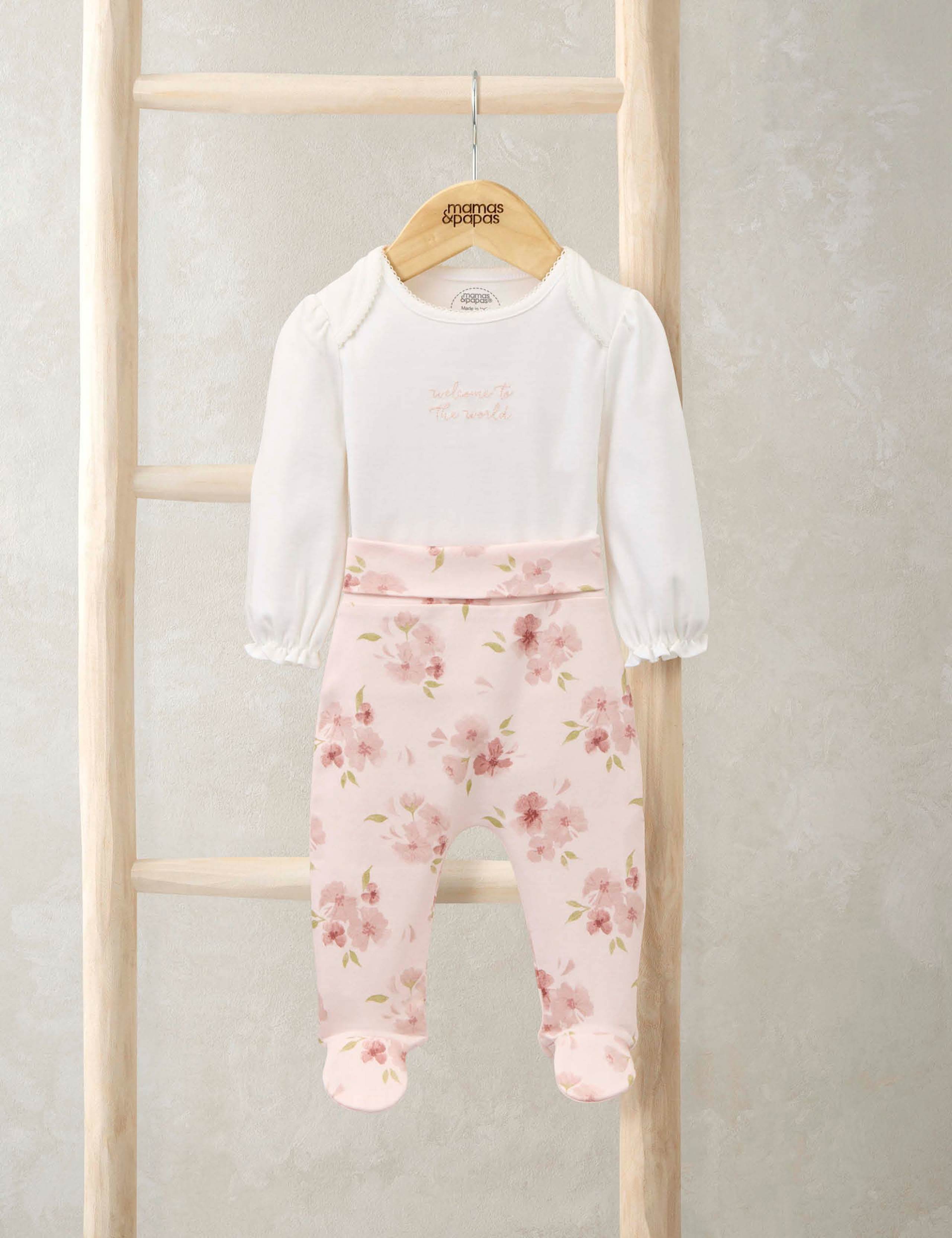 2pc Pure Cotton Bodysuit & Leggings Set (0-12 Mths)