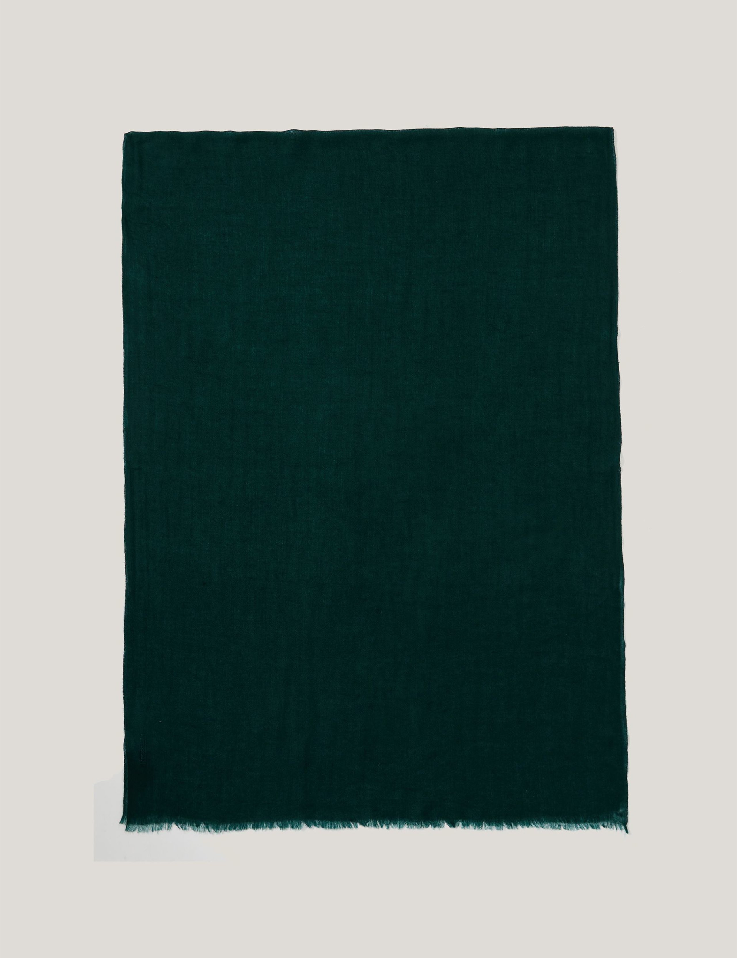 Pure Cashmere Fringed Scarf