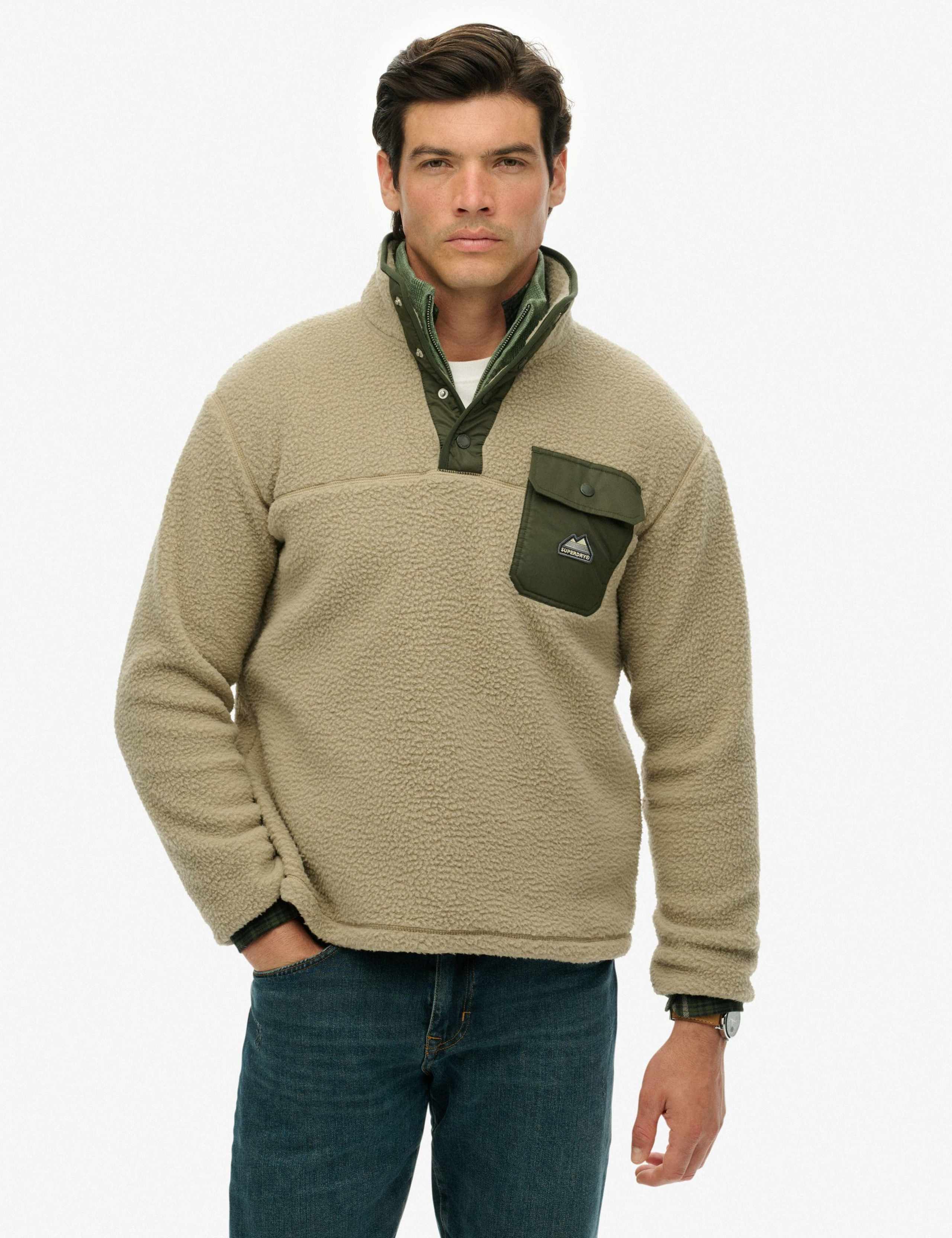 Fleece Half Popper Jumper