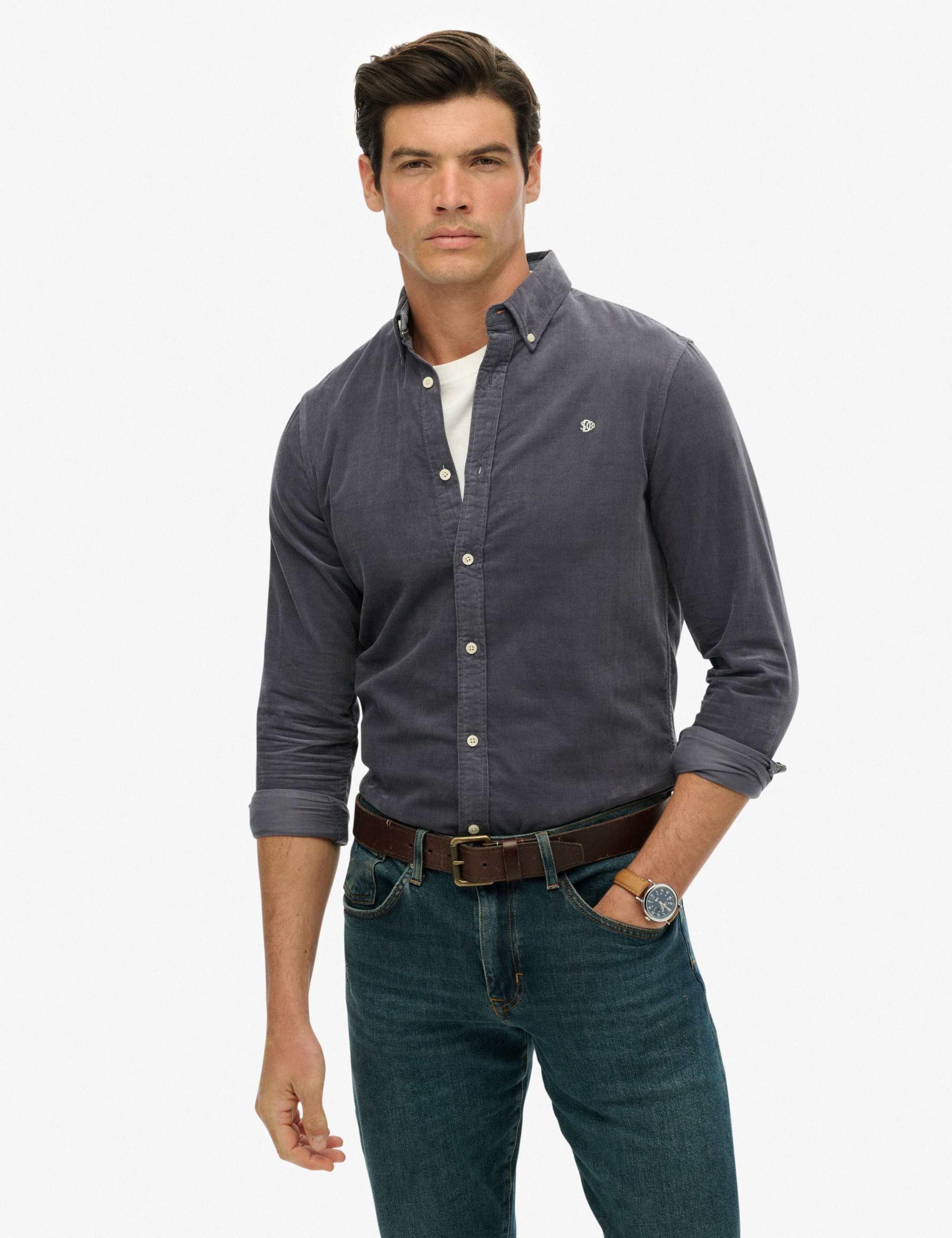 Relaxed Fit Pure Cotton Corduroy Shirt
