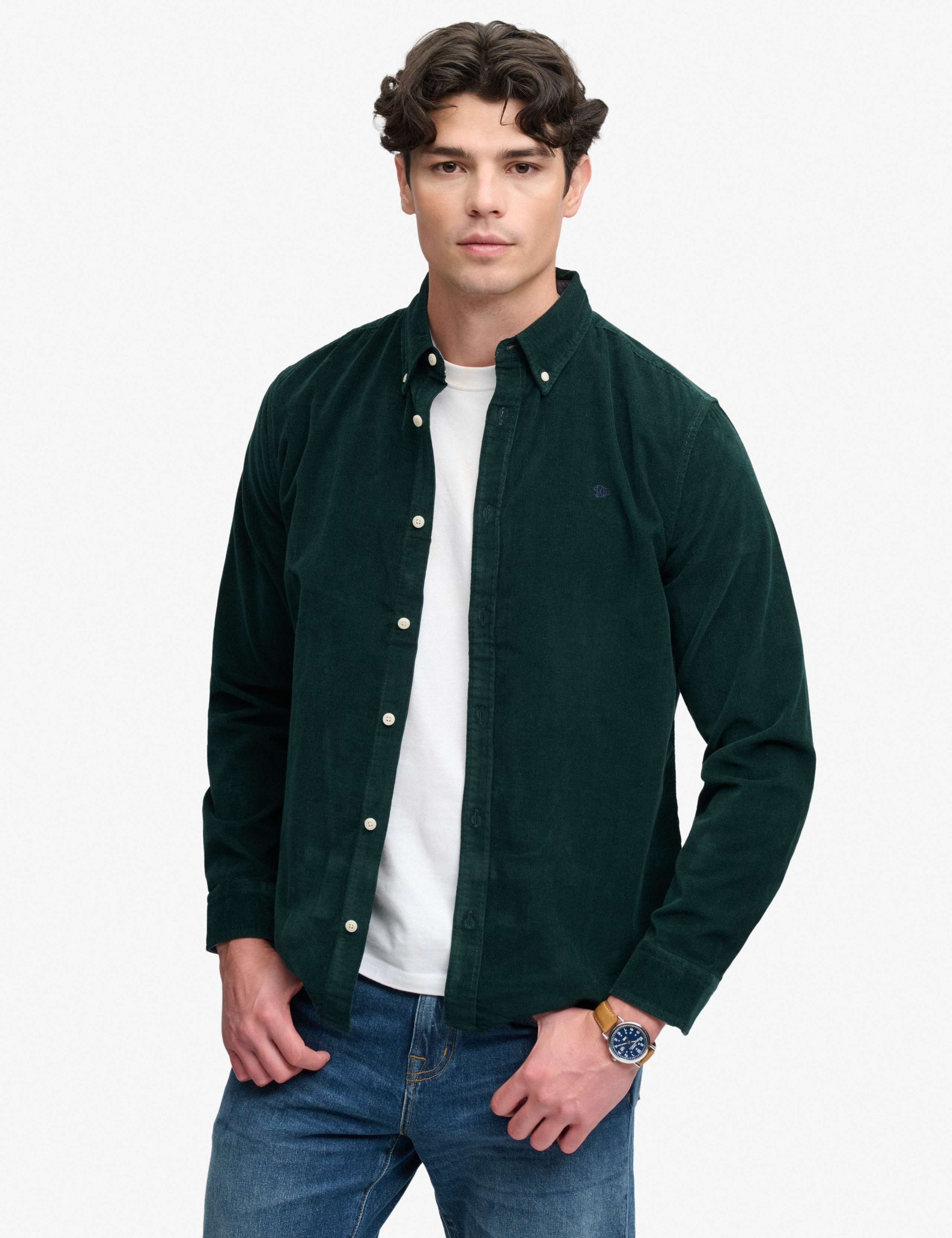 Relaxed Fit Pure Cotton Corduroy Shirt