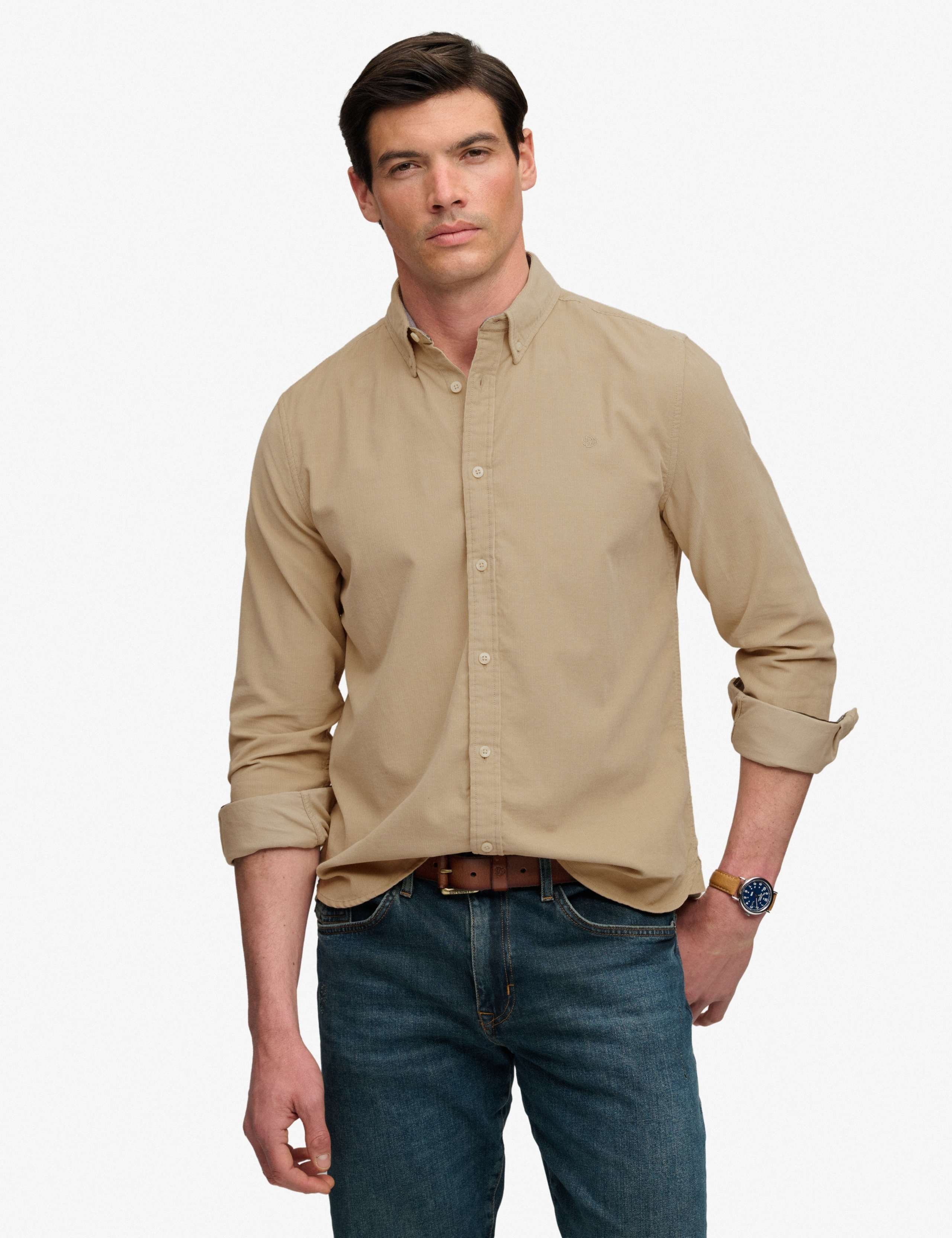 Relaxed Fit Pure Cotton Corduroy Shirt