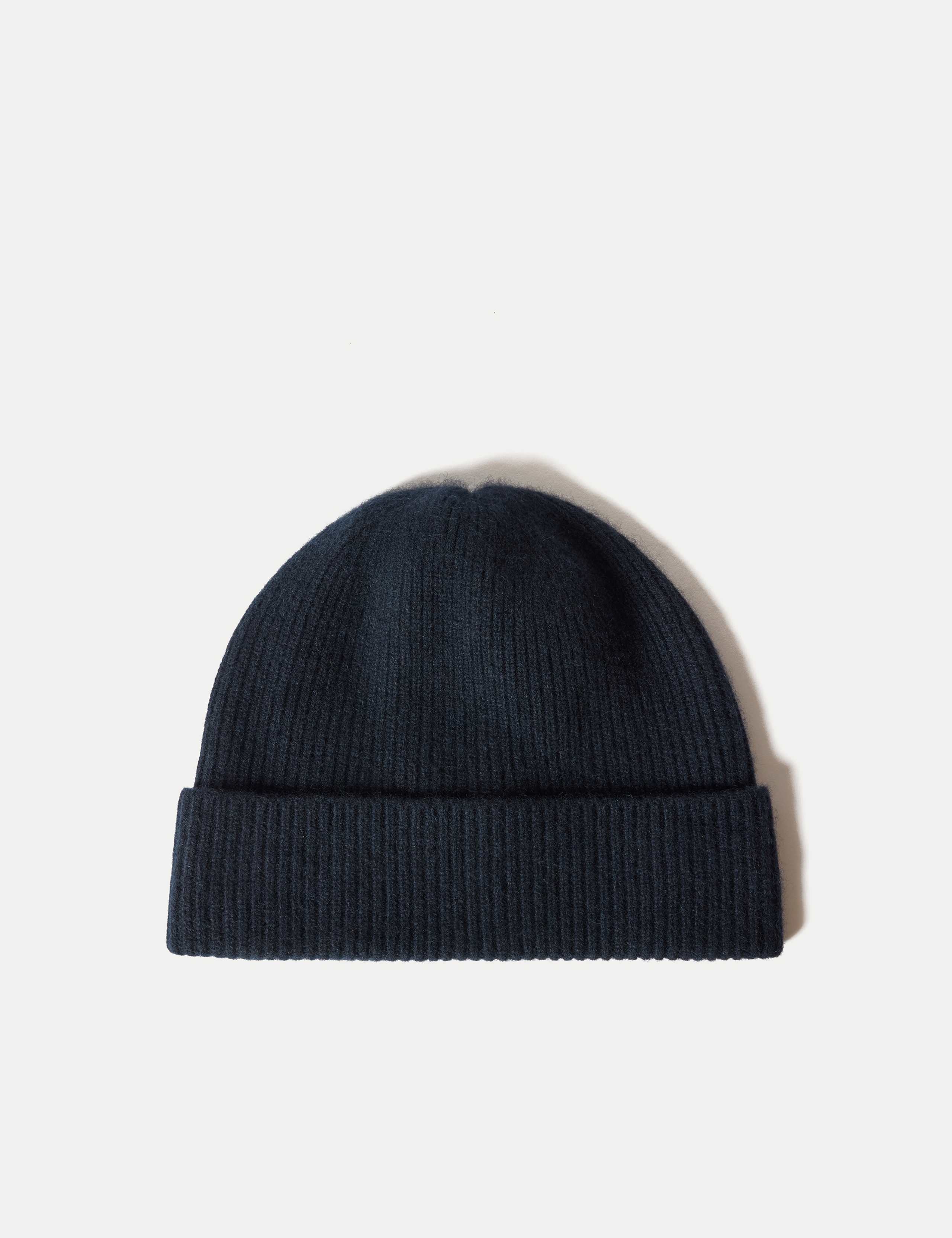 Pure Cashmere Rib Beanie Hat
