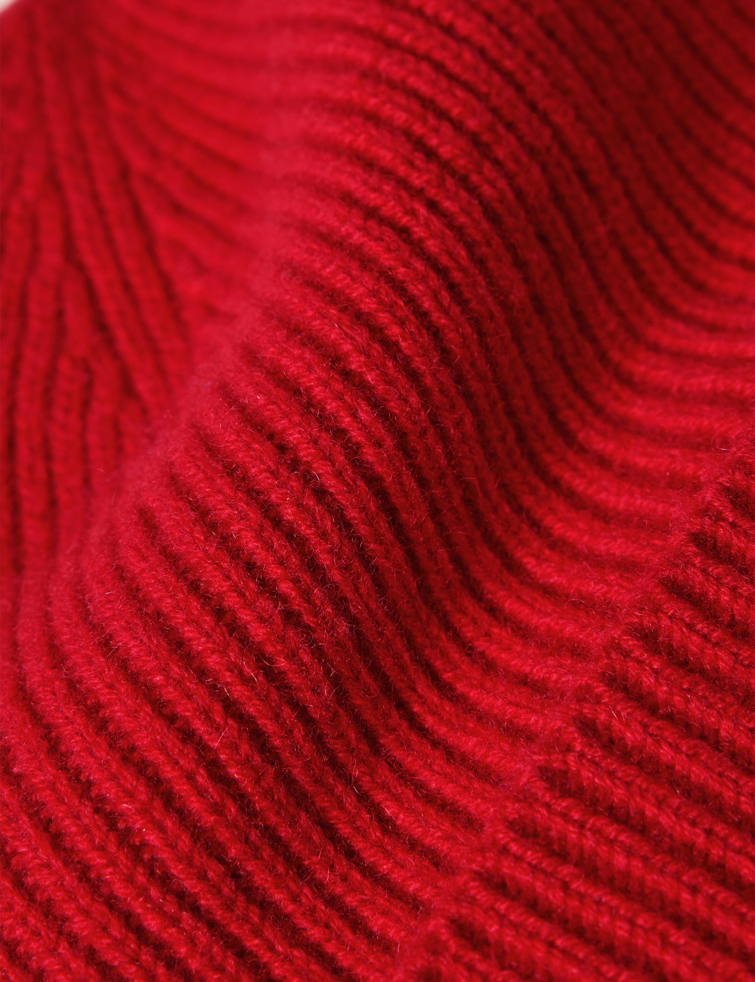 Pure Cashmere Rib Beanie Hat