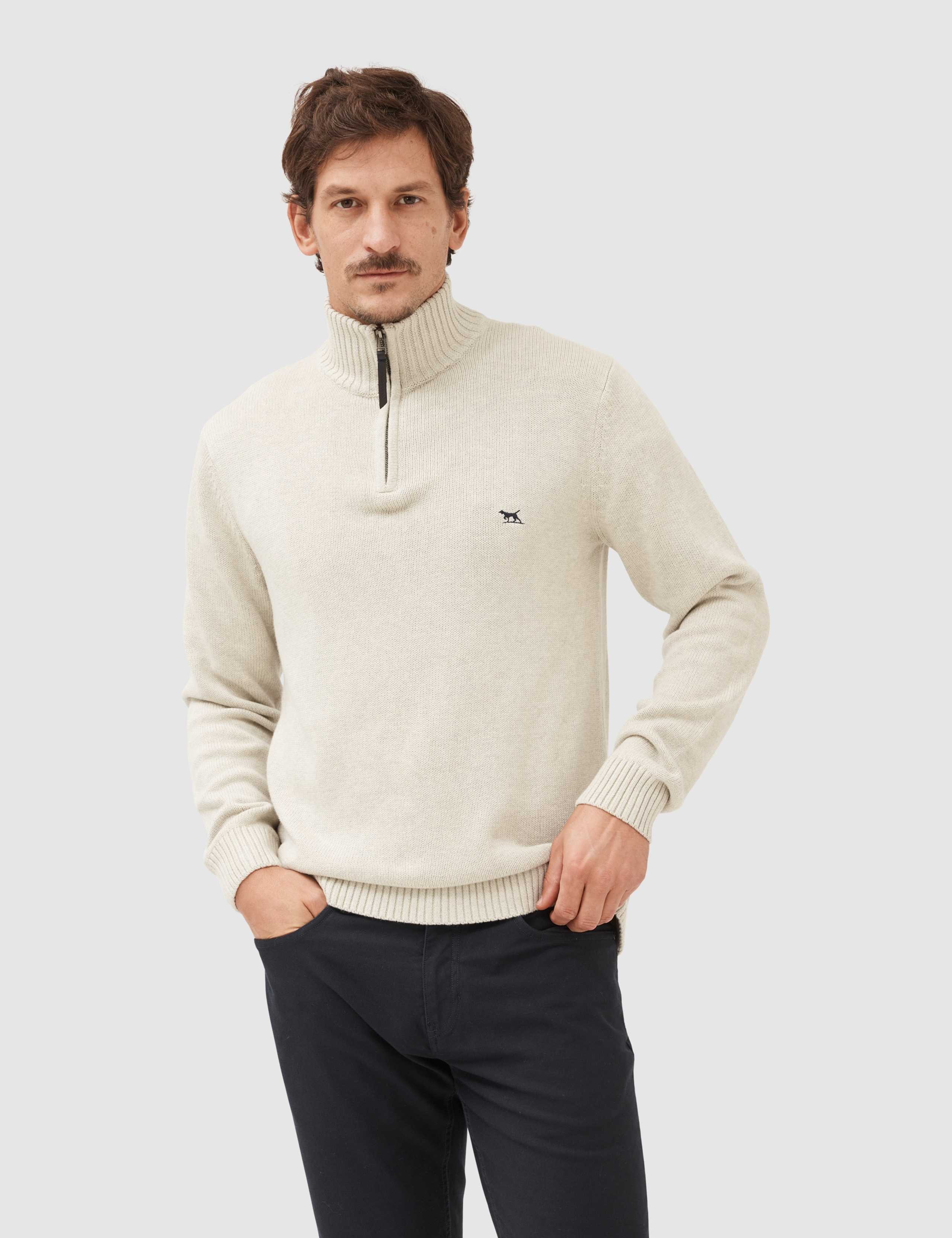 Merrick Bay Pure Cotton Half Zip Jumper