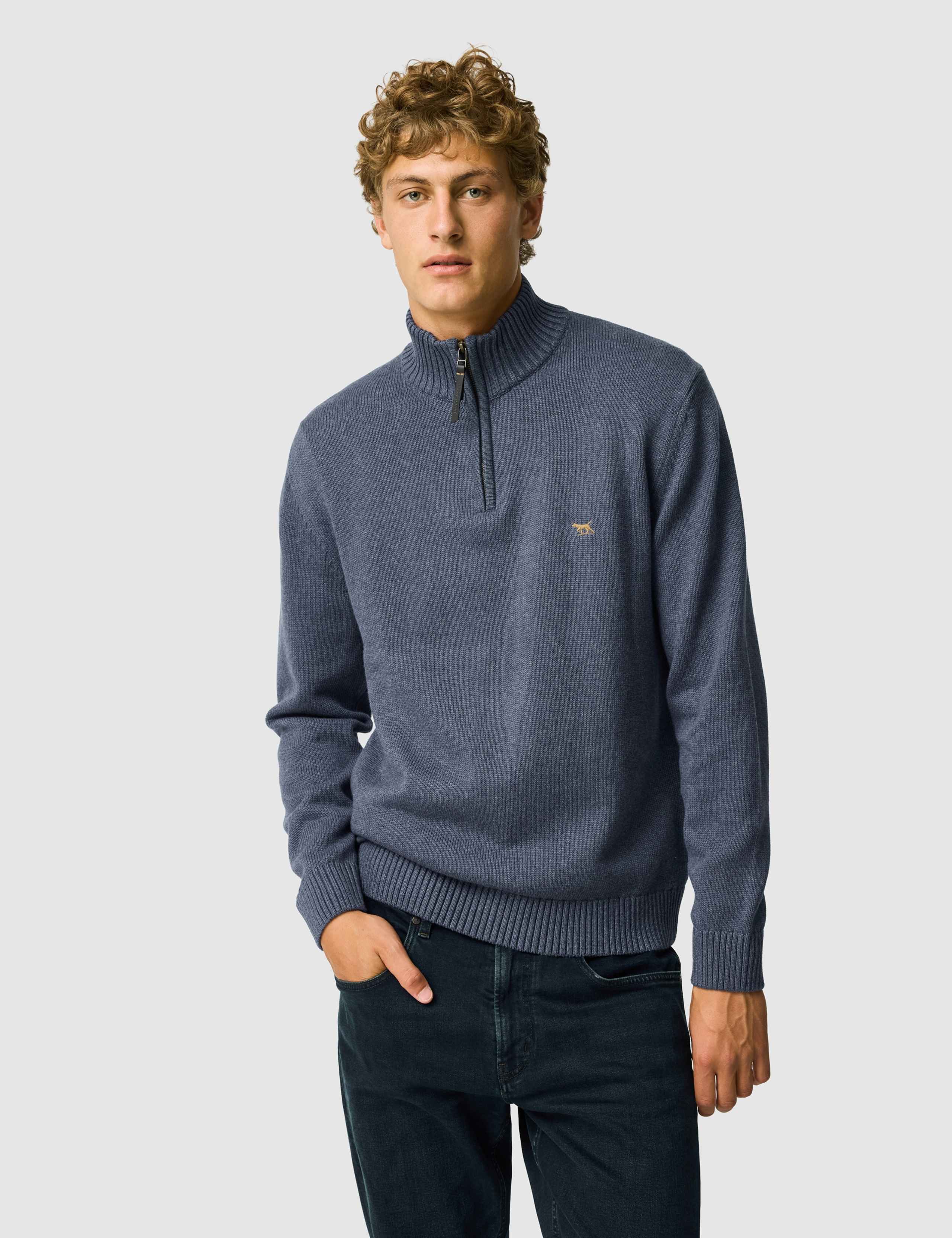 Merrick Bay Pure Cotton Half Zip Jumper