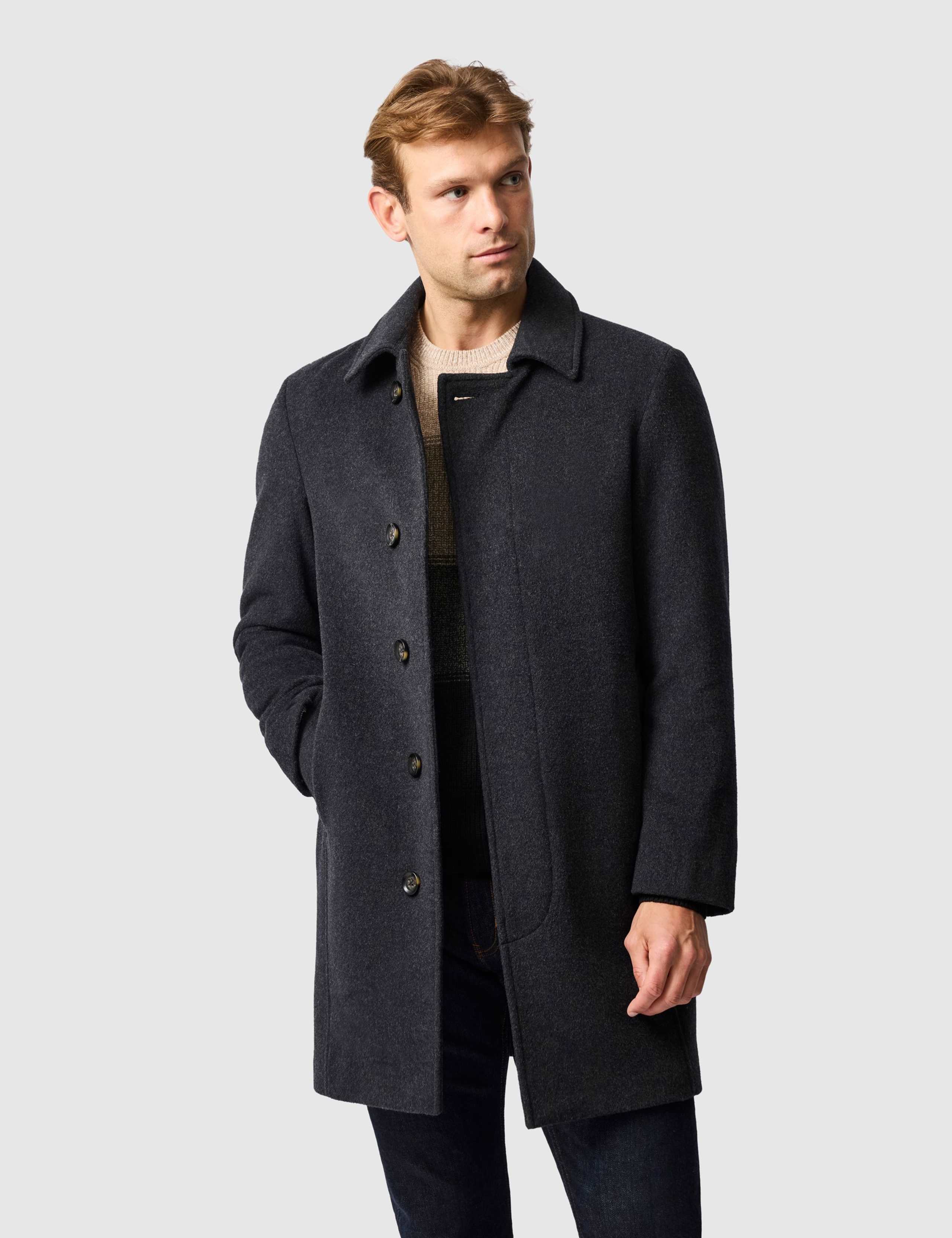 Archers Wool Rich Textured Car Coat