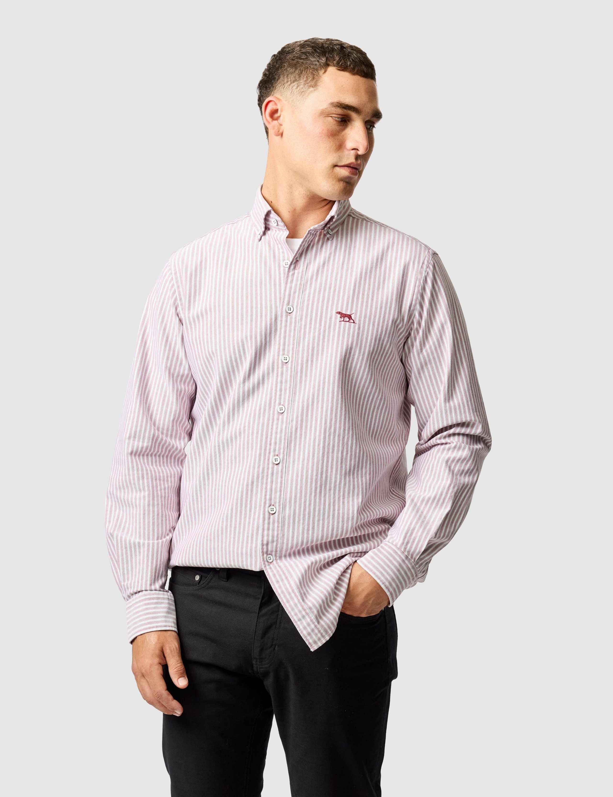 Gunn Slim Fit Pure Cotton Stripe Oxford Shirt