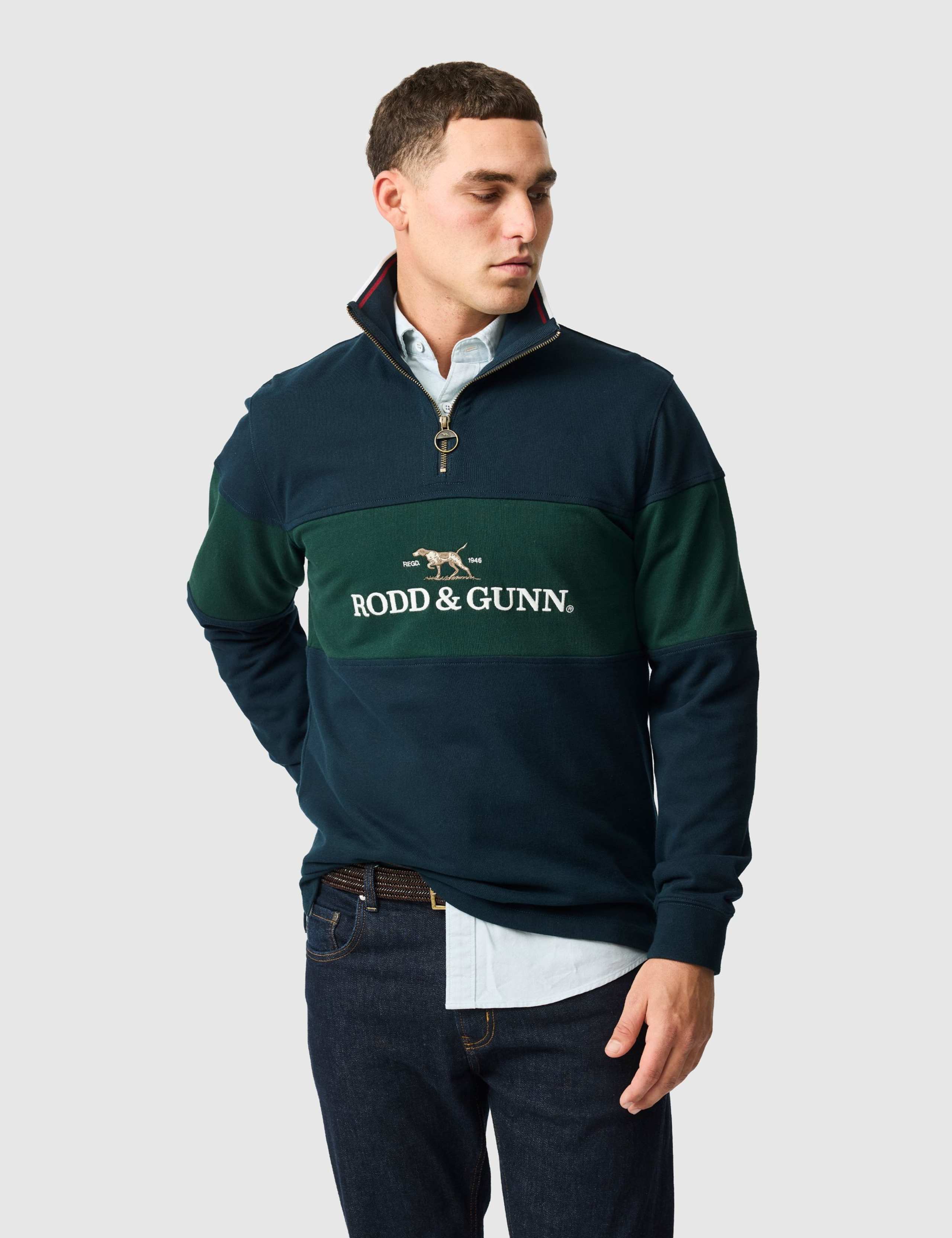 Foresters Peak Colour Block Half Zip Sweatshirt