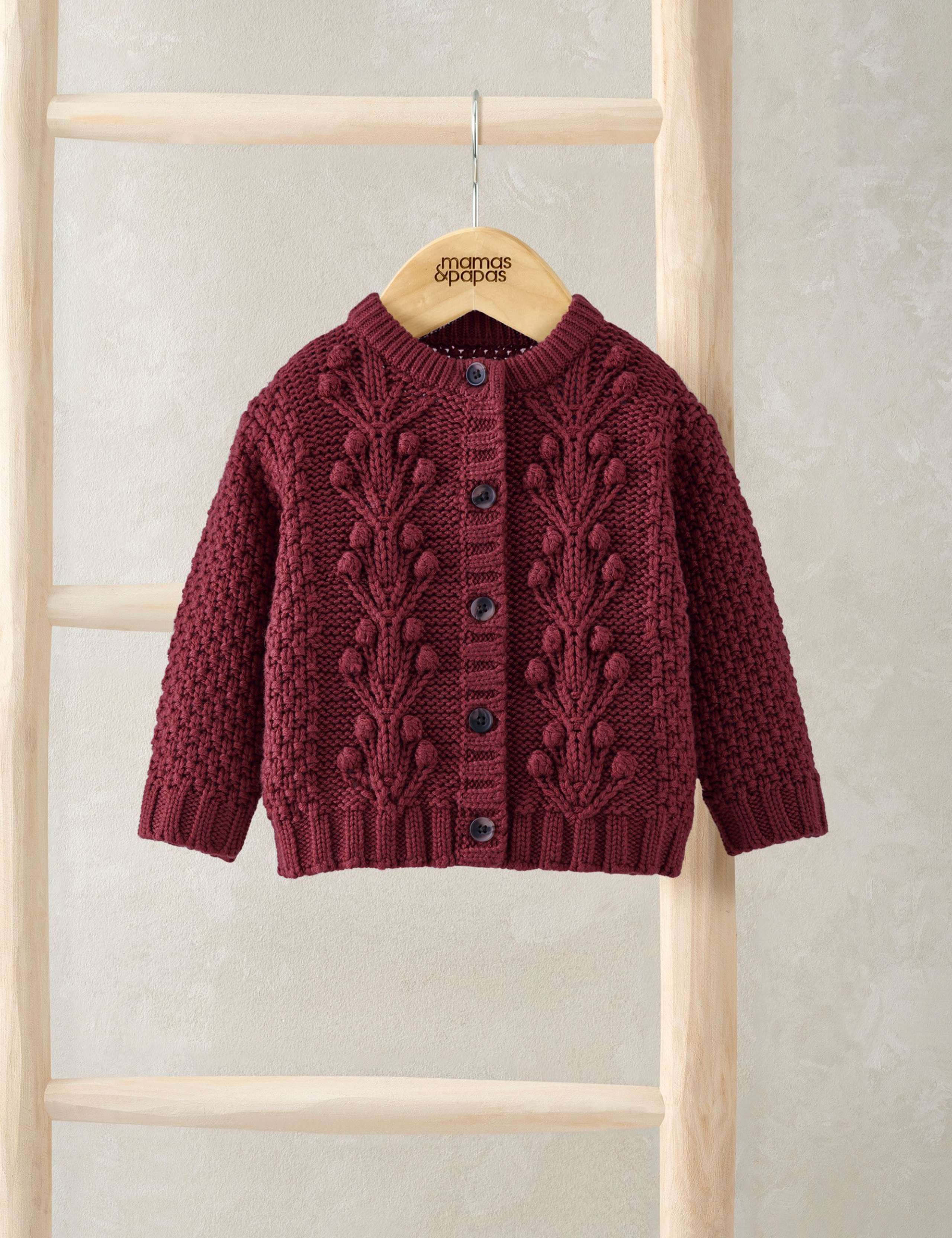 Bobble Knit Cardigan with Wool (0 Mths-3 Yrs)