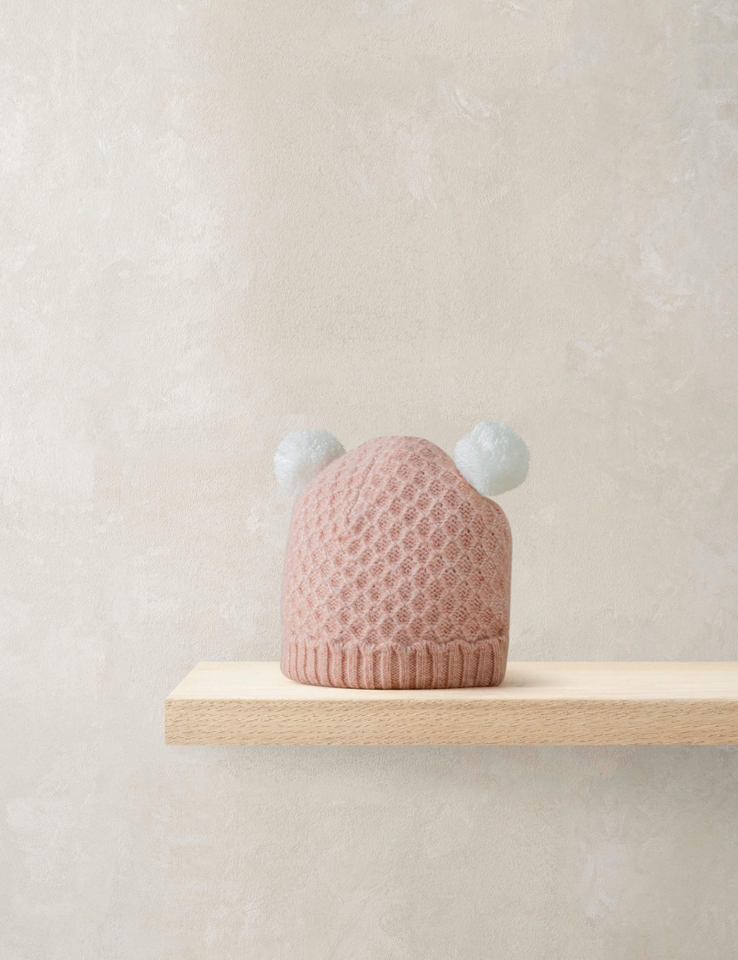 Kids' Double Pom Pom Knitted Winter Hat (0-12 Mths)