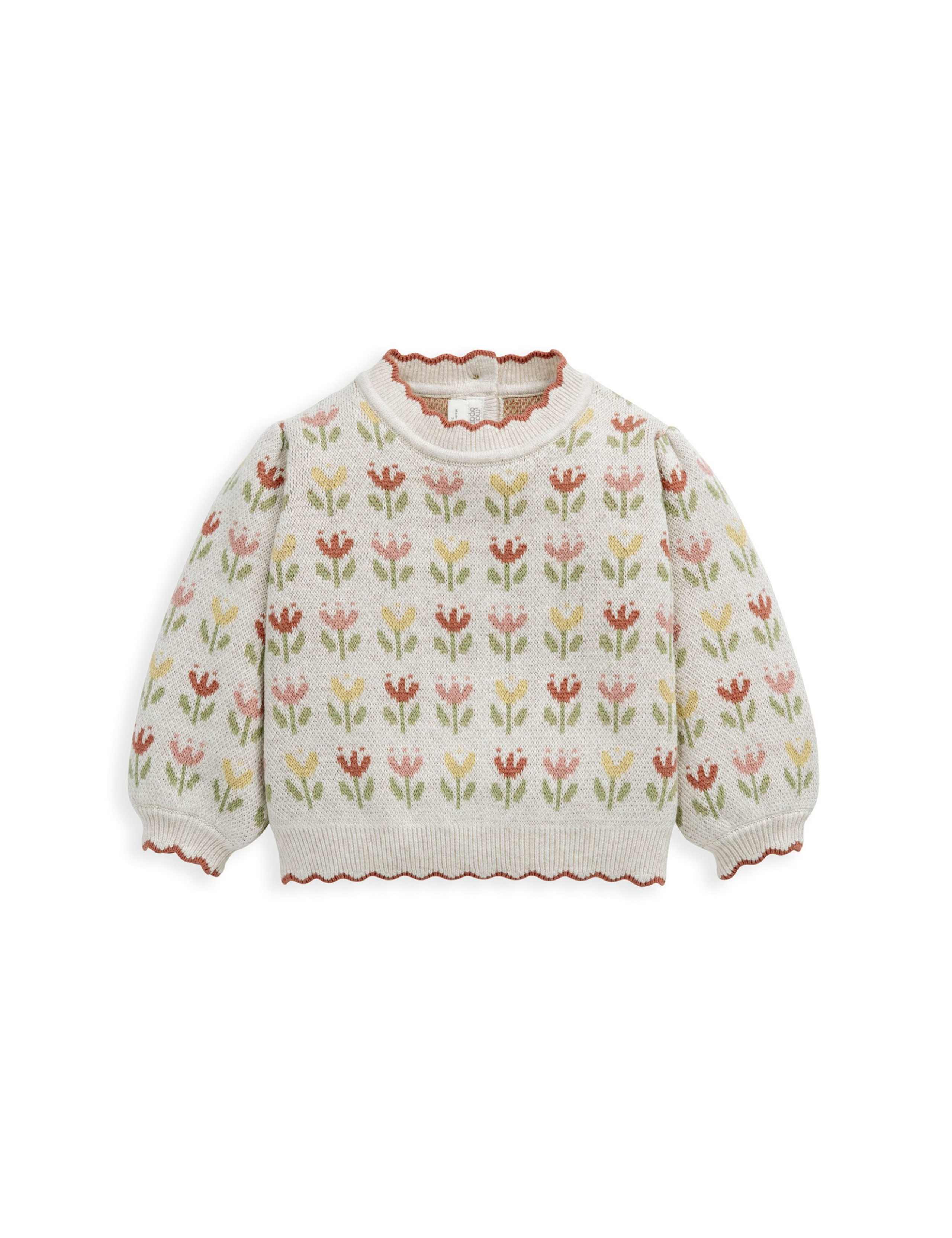 Pure Cotton Floral Jumper (0 Mths-3 Yrs)