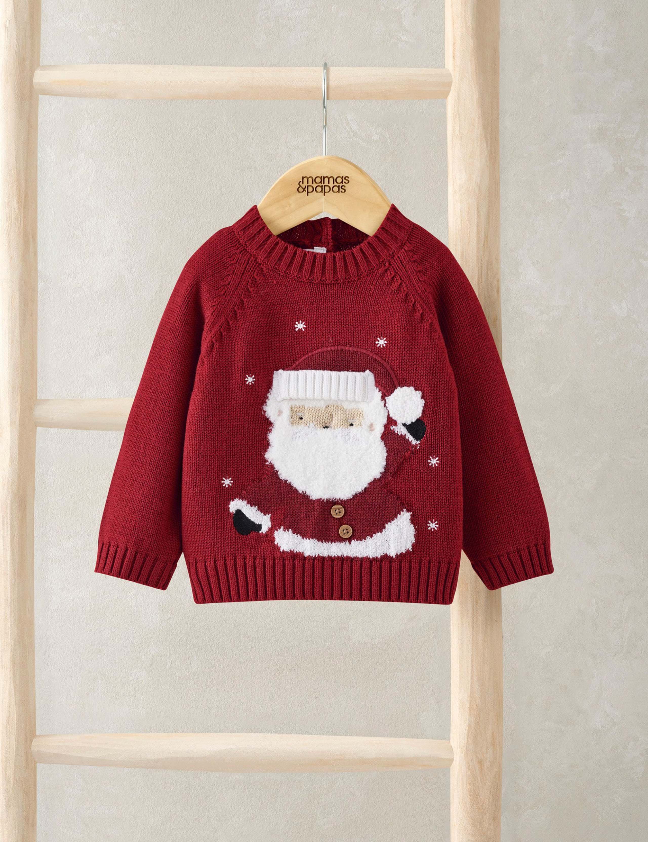 Santa Christmas Jumper with Wool (0 Mths-3 Yrs)