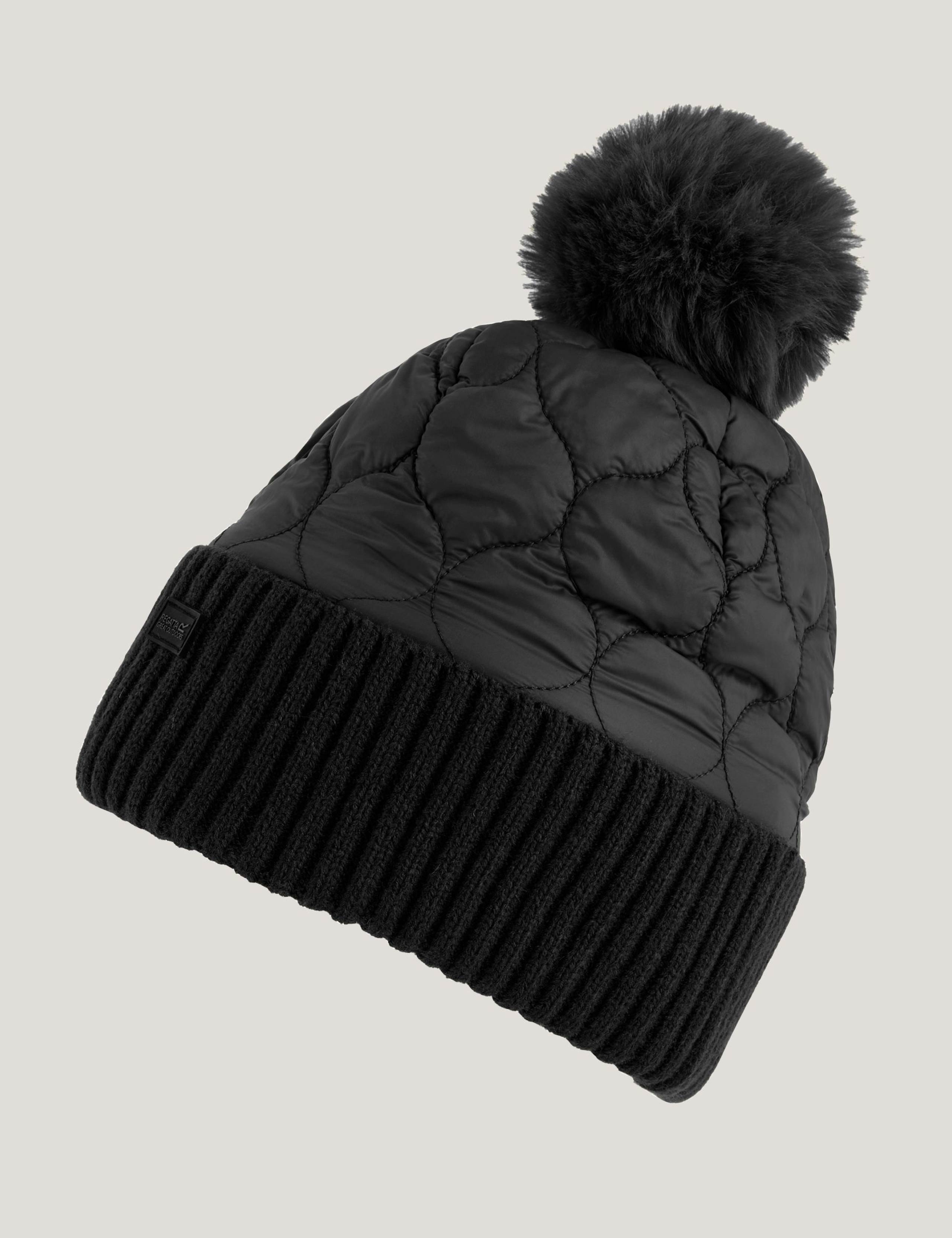 Showerproof Faux Fur Pom Beanie Hat