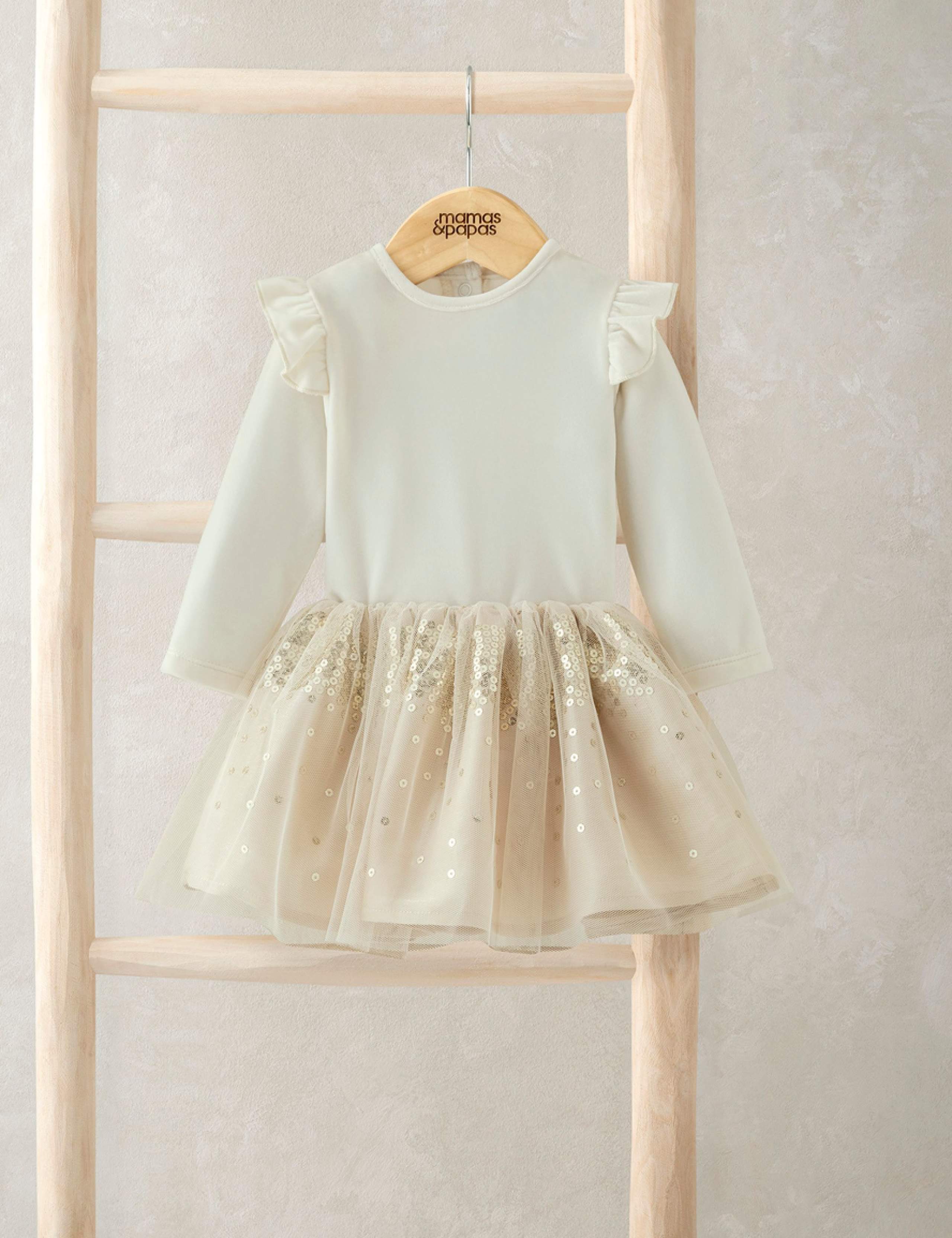 Velour Bodysuit & Sparkly Tutu Set (0-3 Yrs)