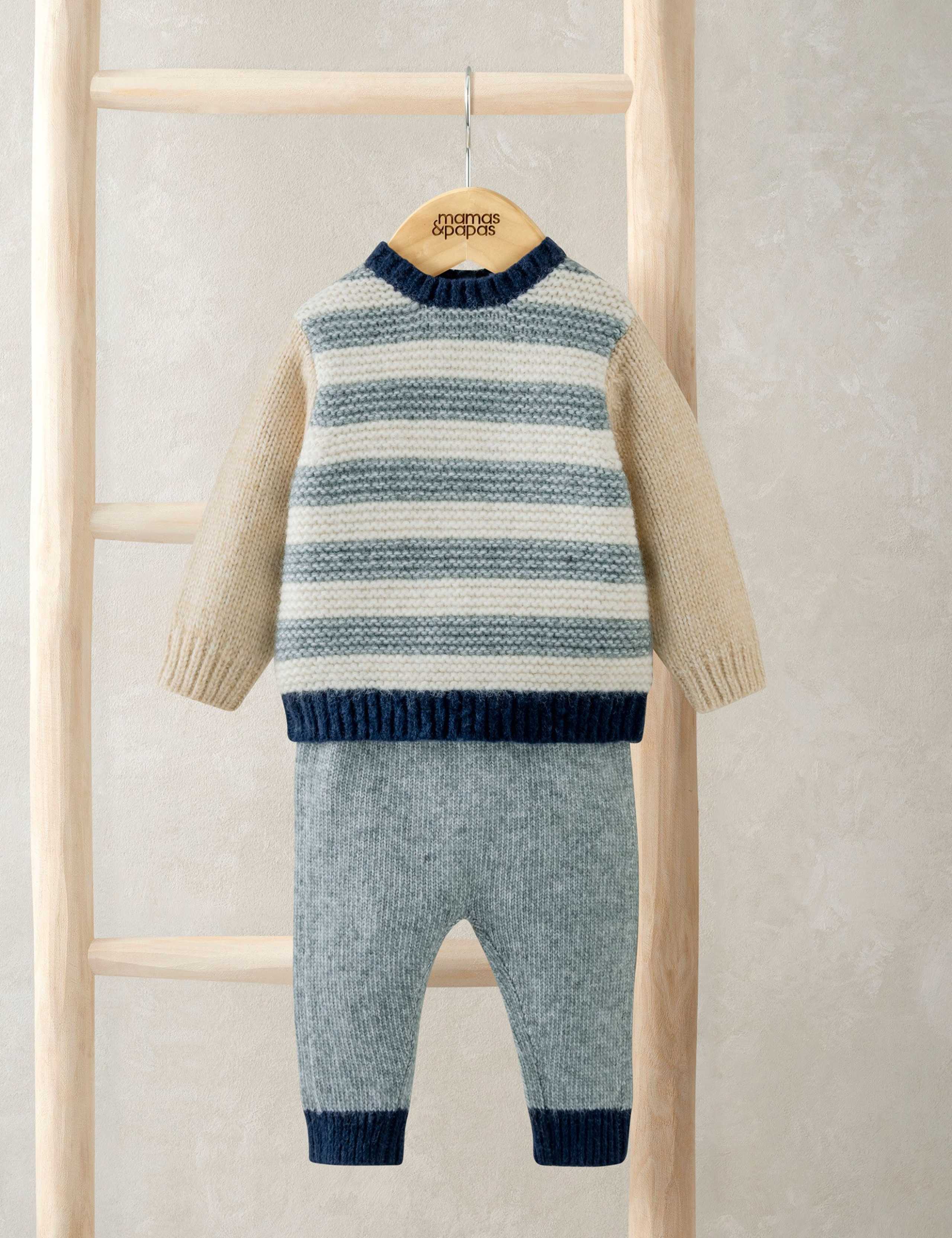 2pc Knitted Outfit with Wool (0-12 Mths)