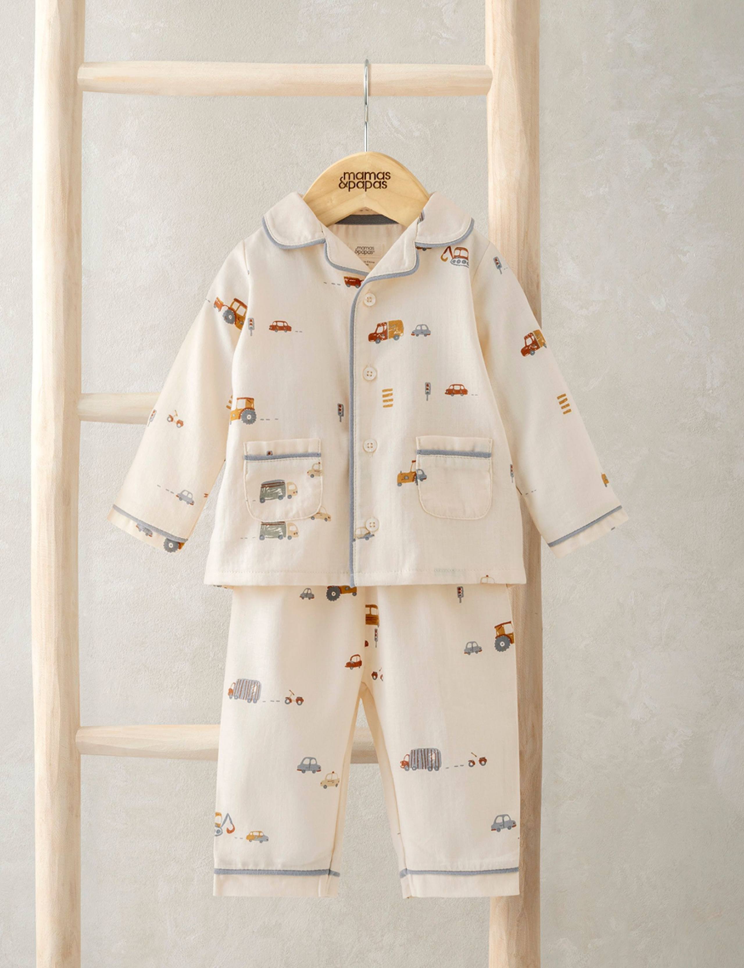 Pure Cotton Transport Print Pyjamas (3 Mths-3 Yrs)