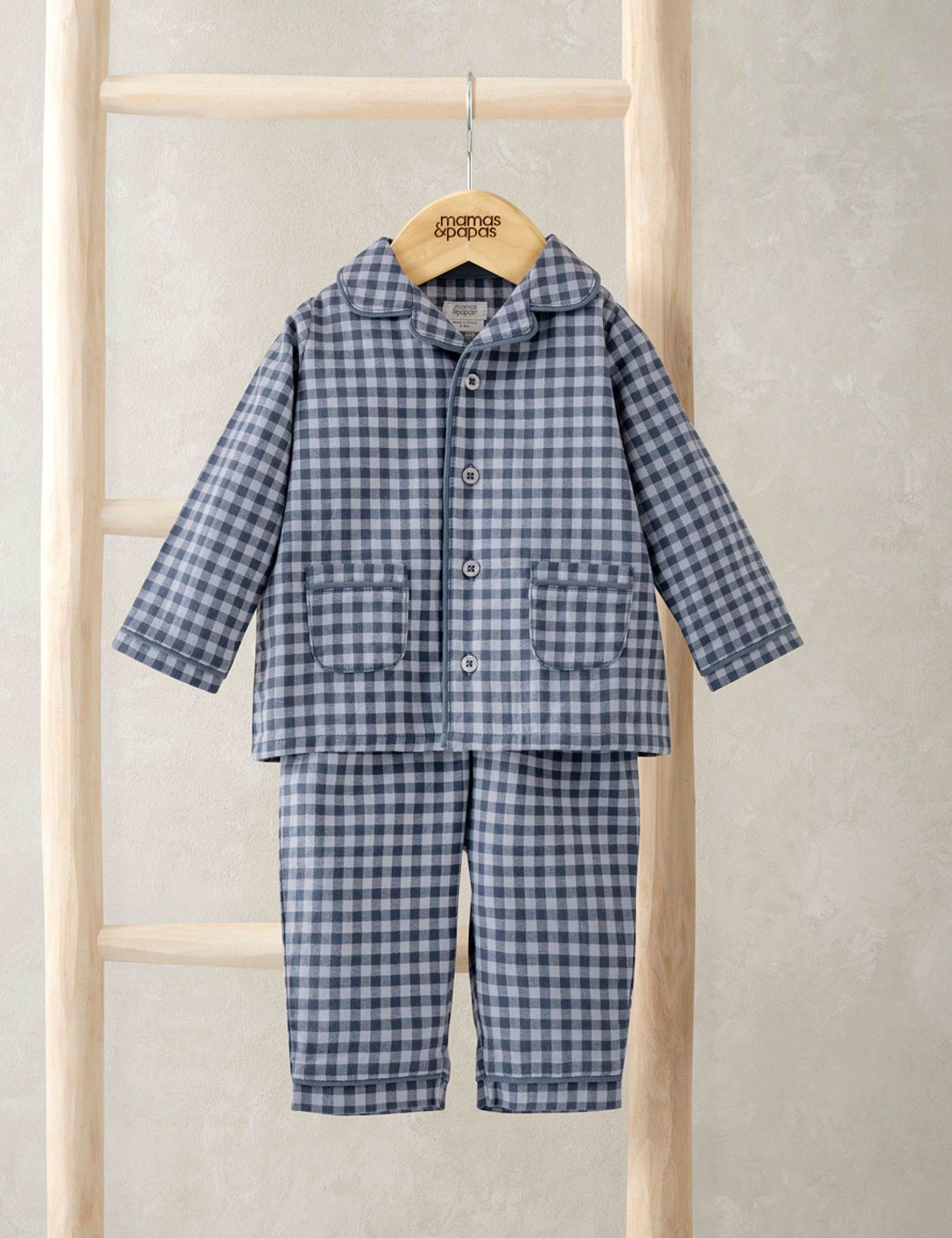 Pure Cotton Gingham Pyjamas (3 Mths - 3 Yrs)