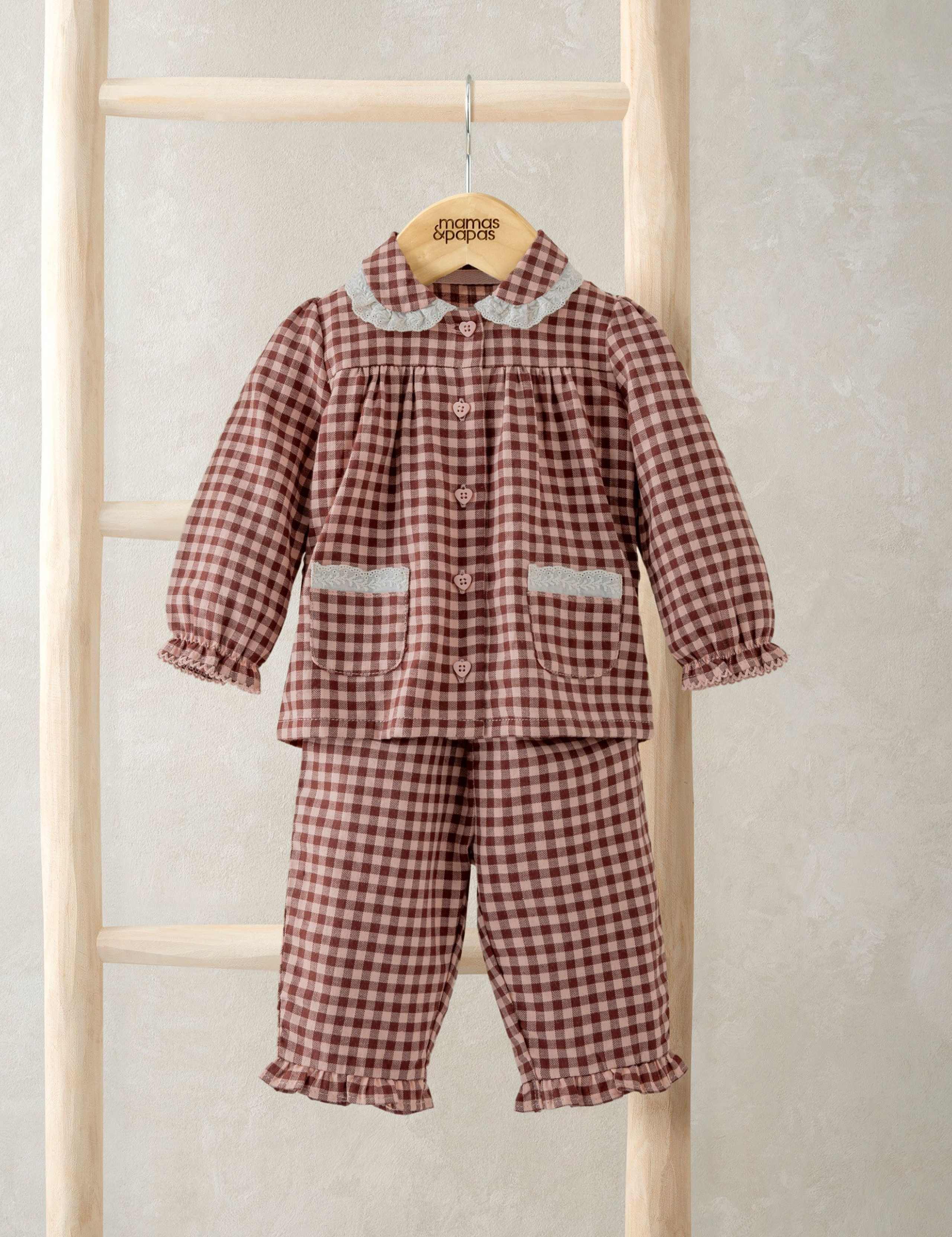 Pure Cotton Gingham Pyjamas (3 Mths-3 Yrs)
