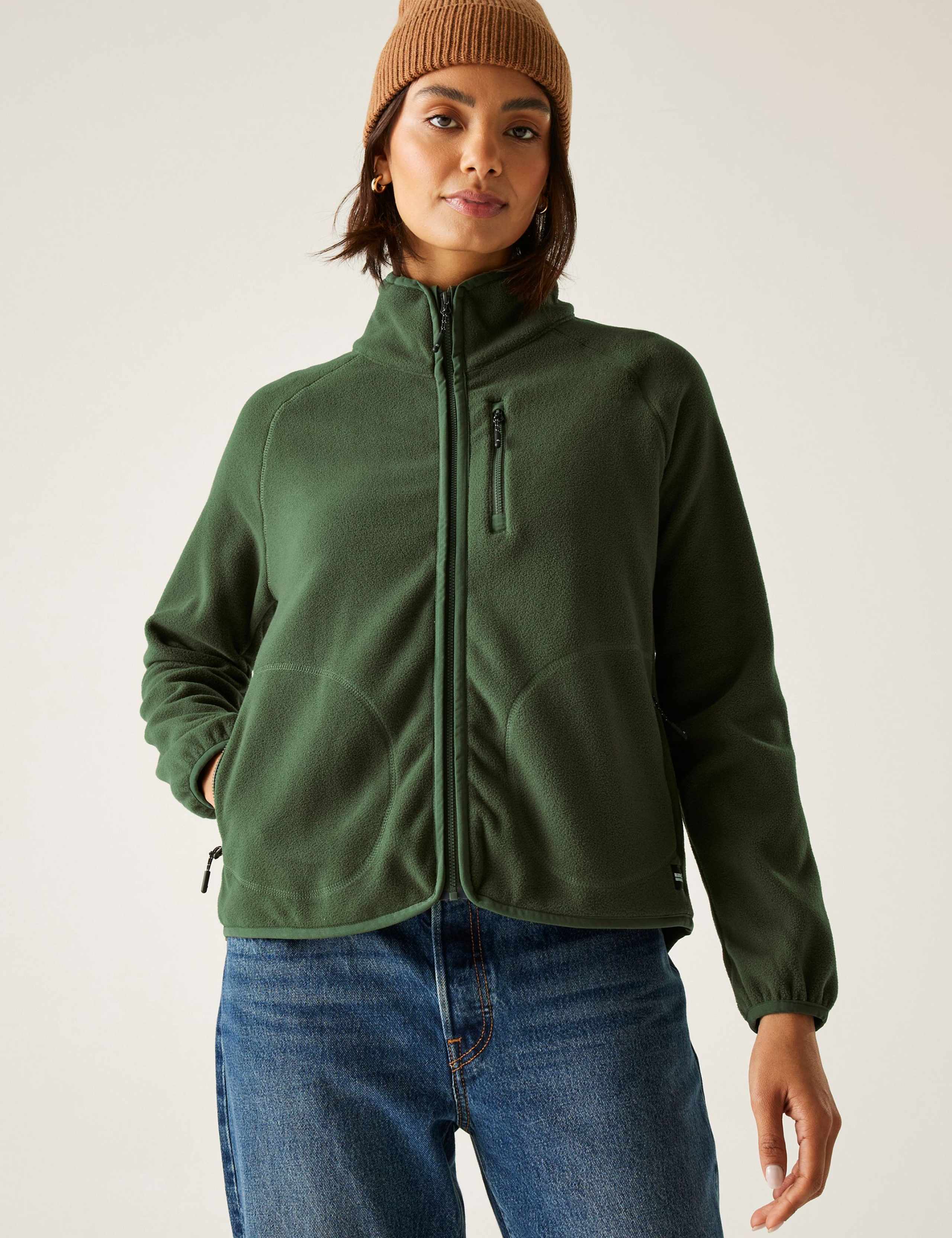Frankie Zip Up Funnel Neck Fleece Jacket