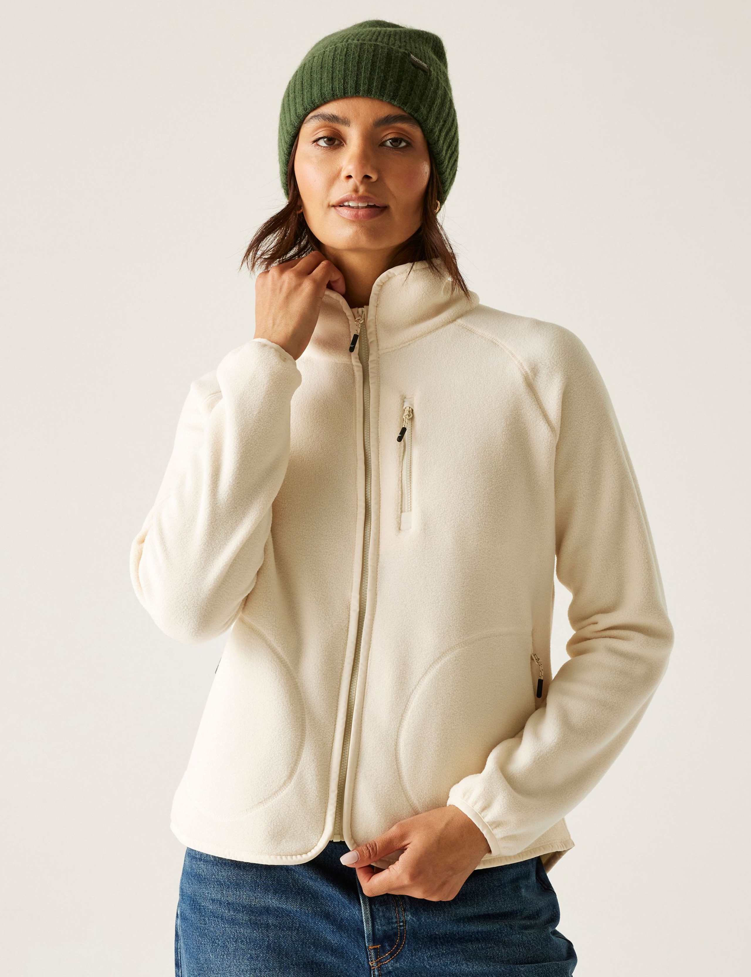Frankie Zip Up Funnel Neck Fleece Jacket
