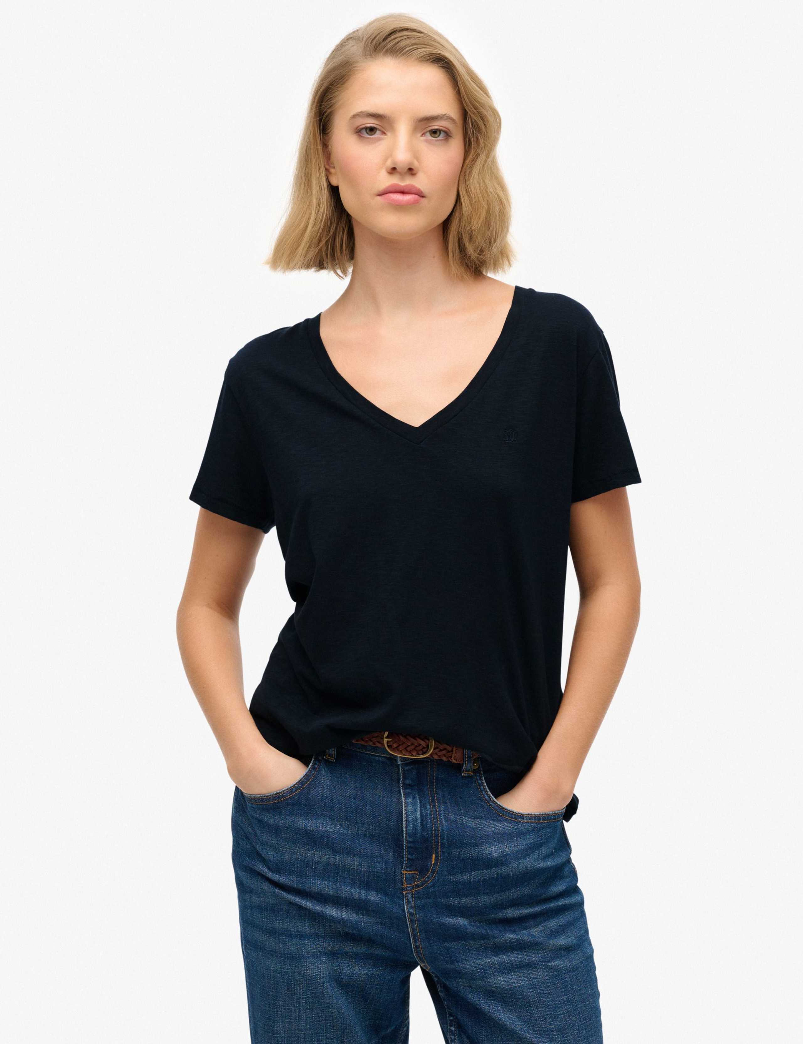 Cotton Rich V-Neck T-Shirt