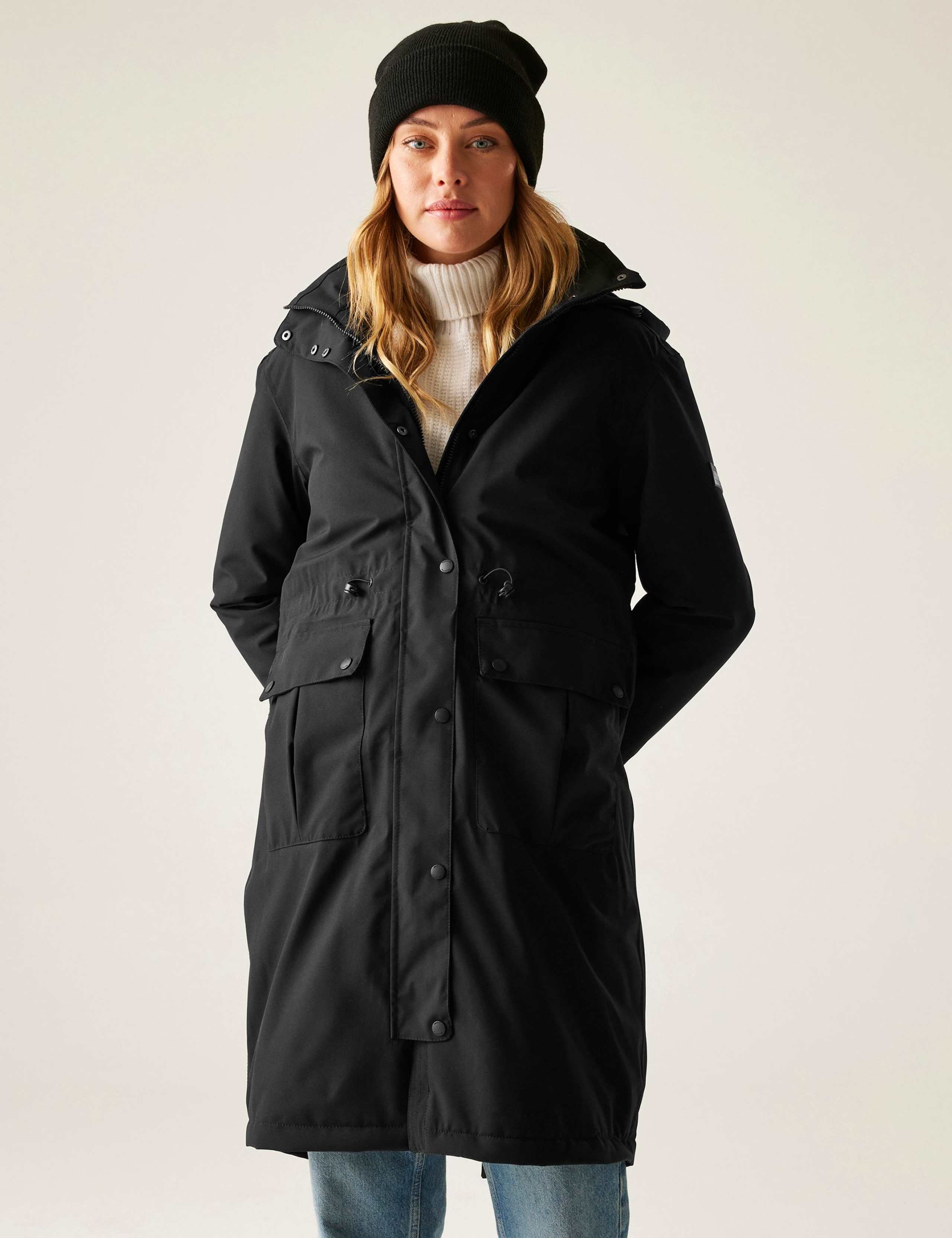 Yannta Waterproof Hooded Longline Raincoat