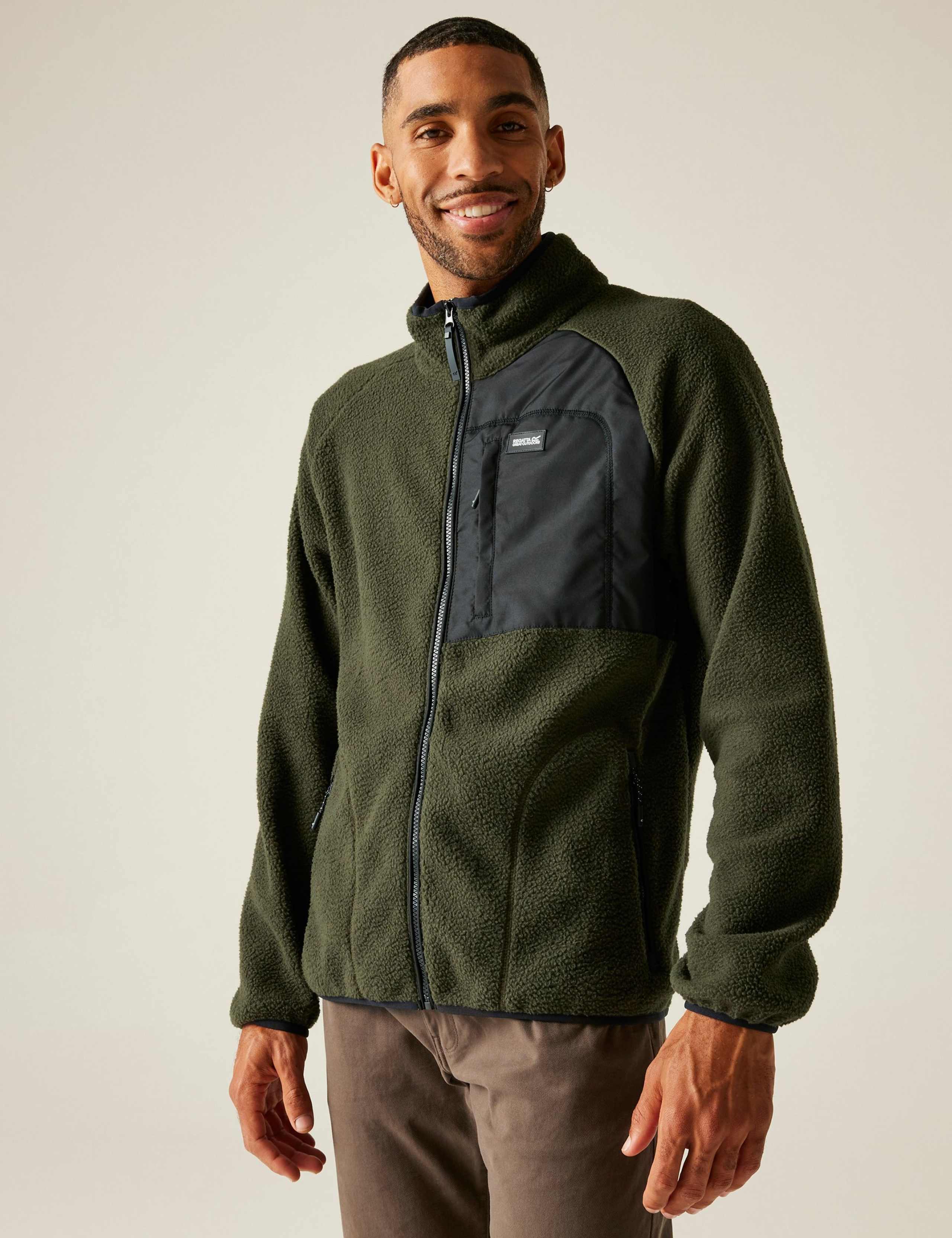 Borg Funnel Neck Zip Up Fleece
