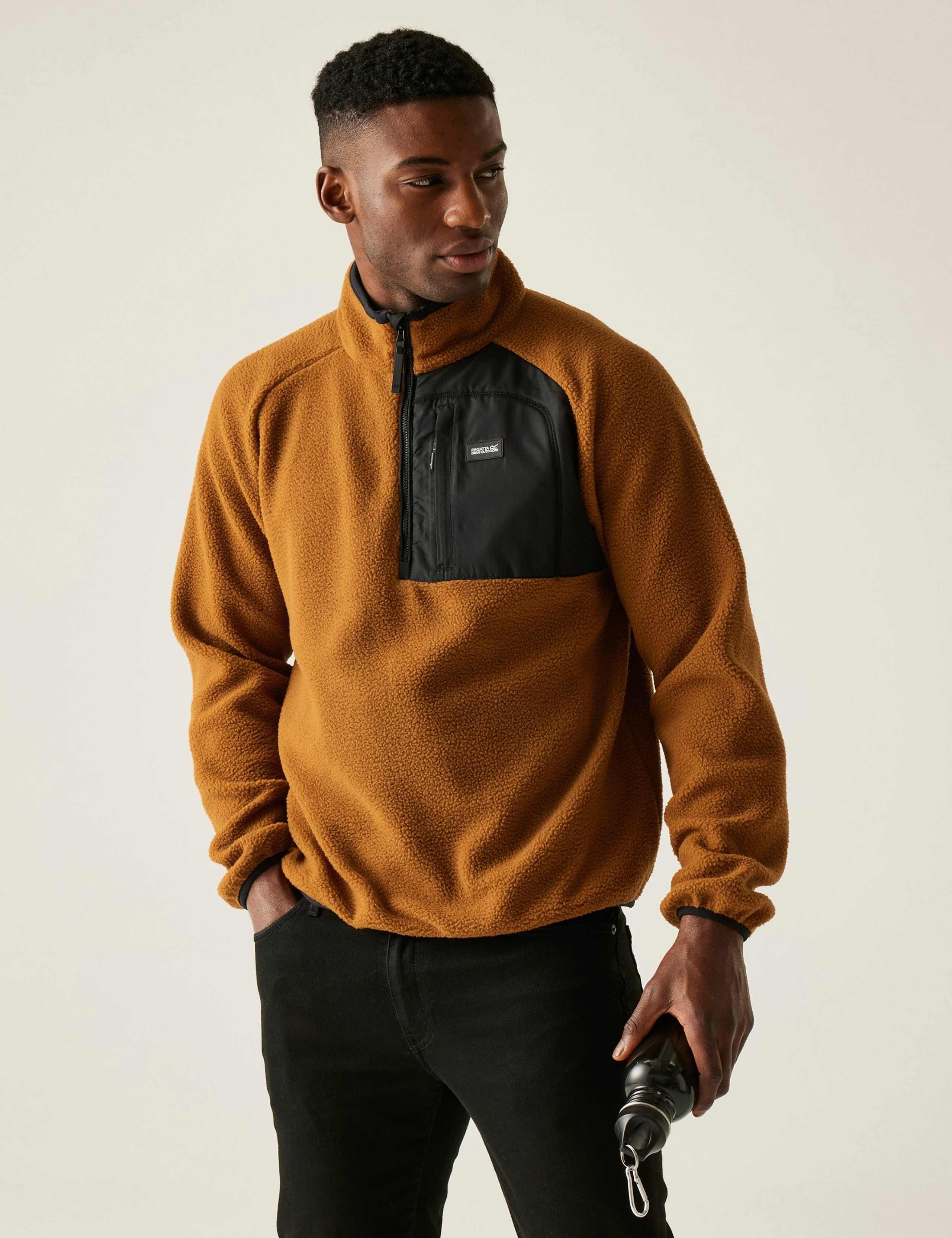 Frankie Borg Funnel Neck Half Zip Fleece
