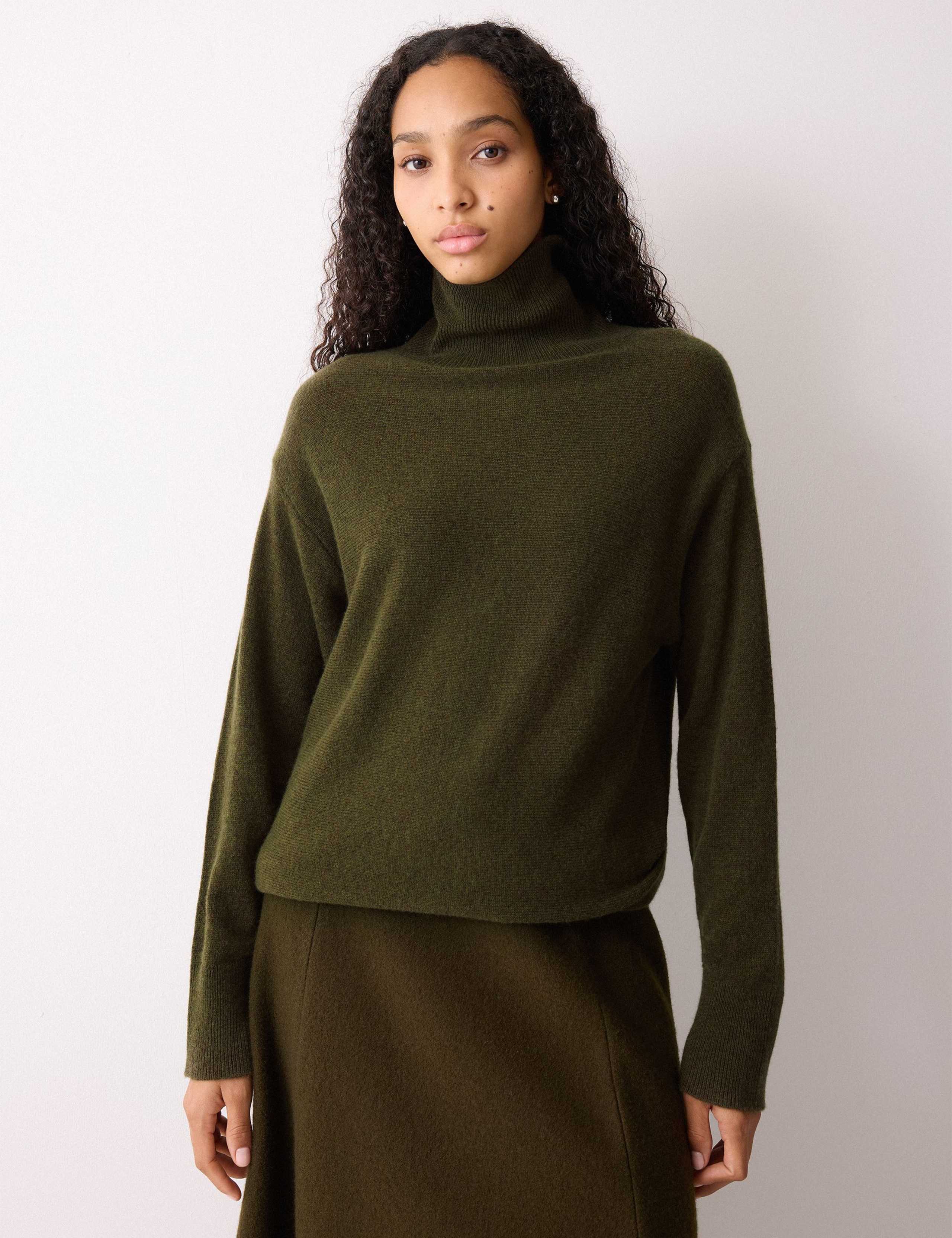 Wool Rich Funnel Neck Relaxed Jumper