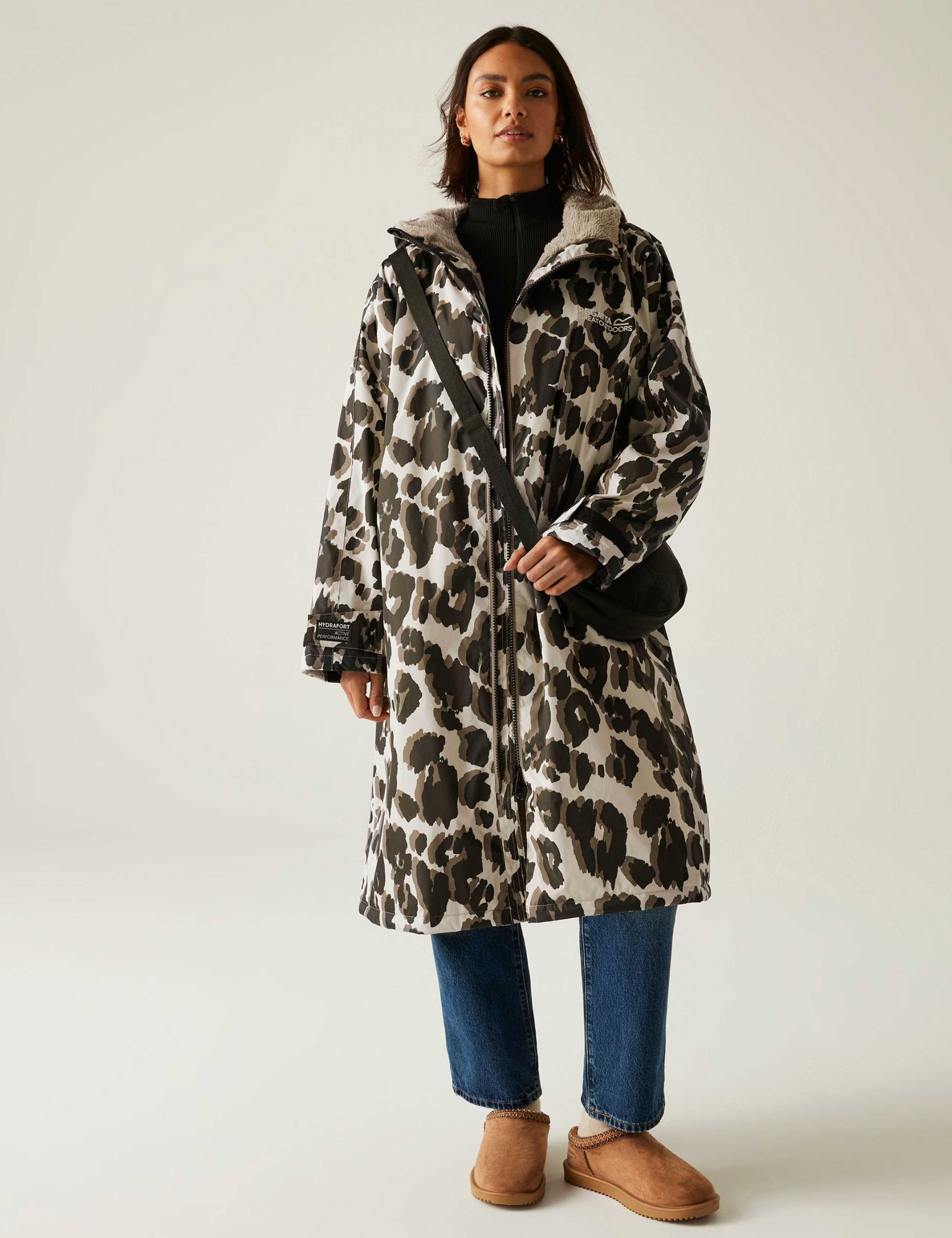 Waterproof Leopard Print Padded Coat