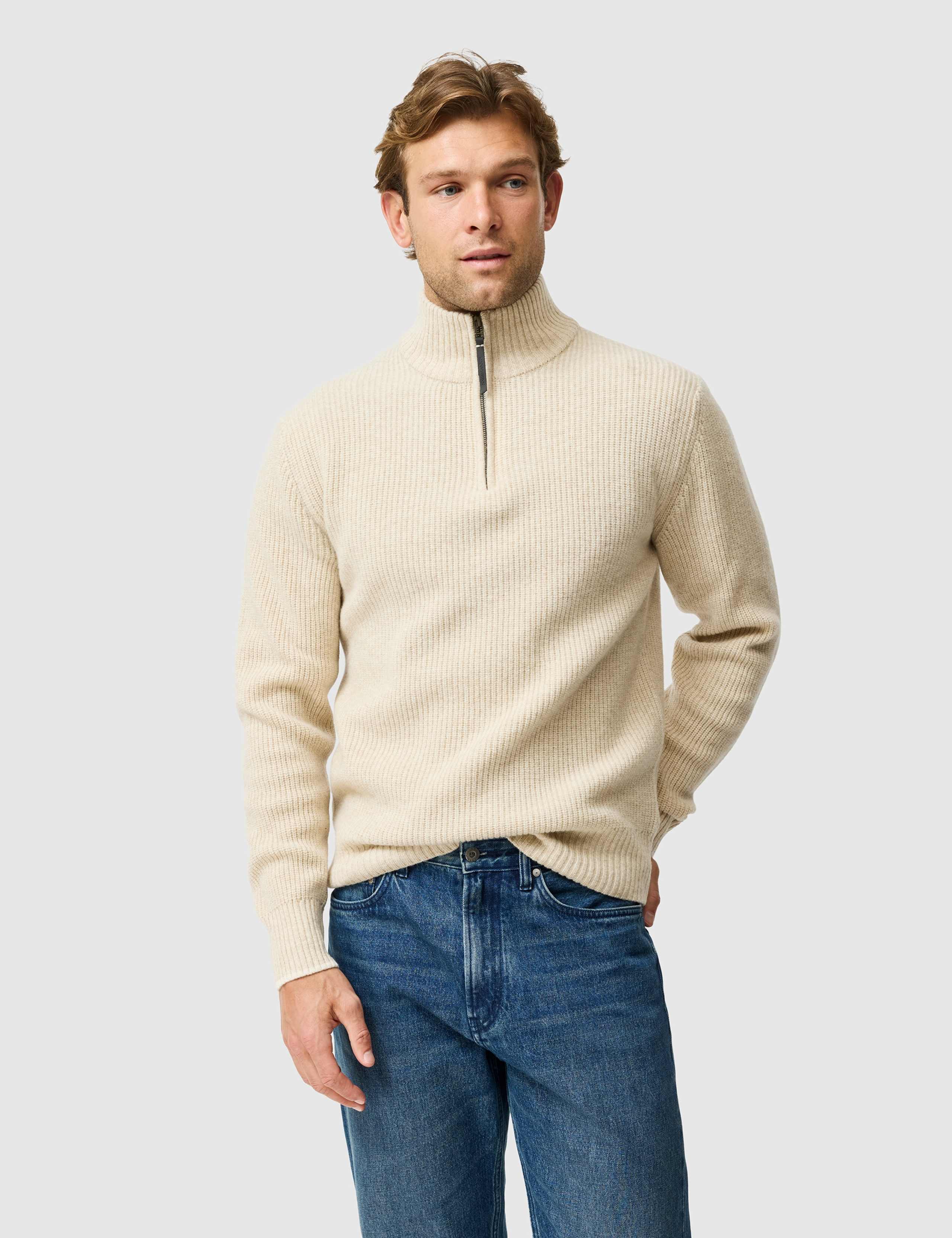 Robbies Road Pure Lambswool Half Zip Jumper