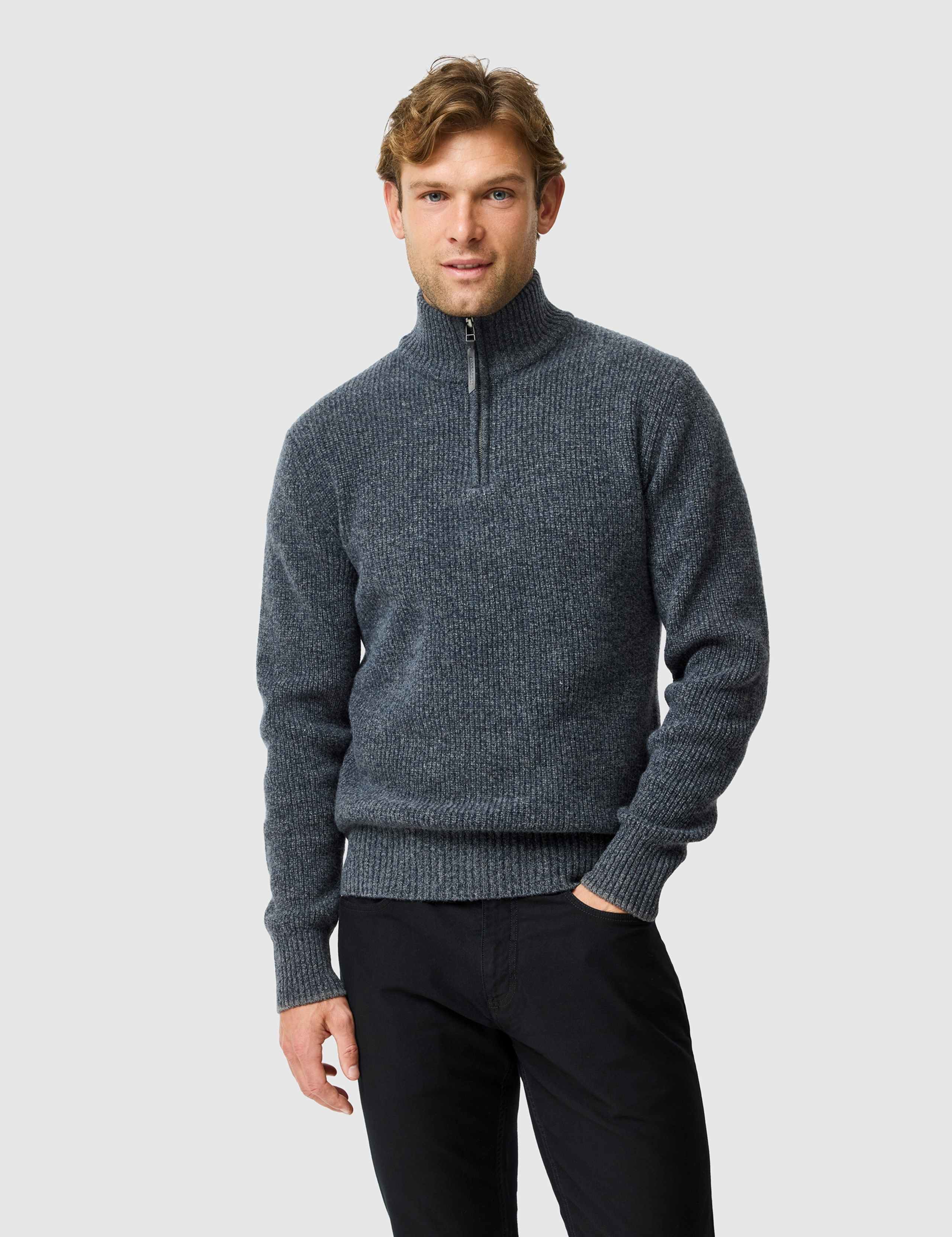 Robbies Road Pure Lambswool Half Zip Jumper