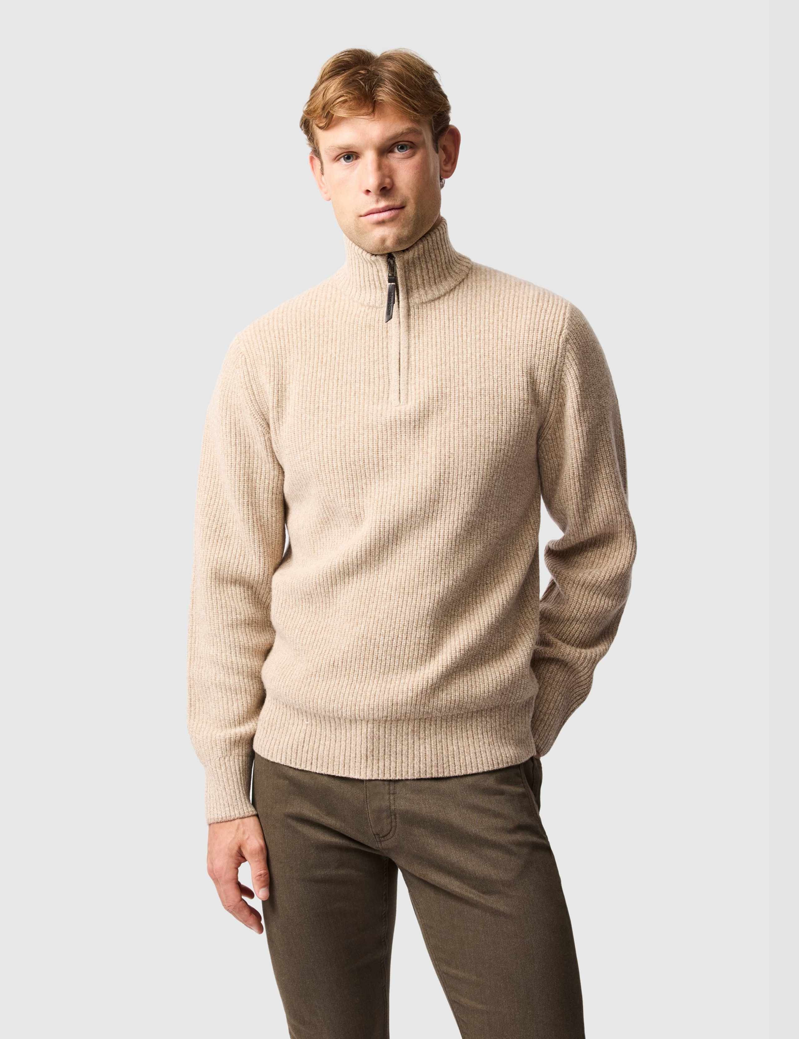 Robbies Road Pure Lambswool Half Zip Jumper