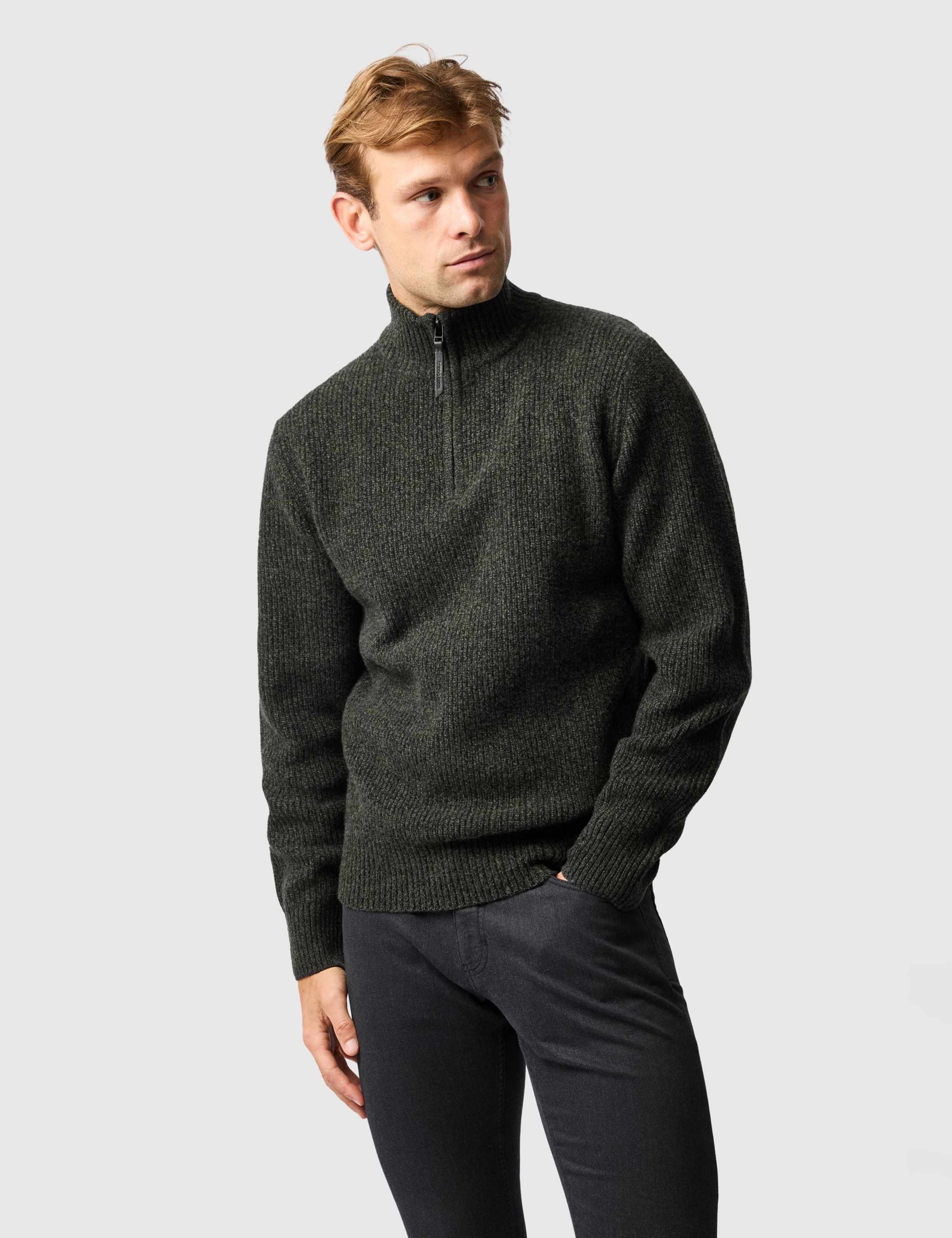Robbies Road Pure Lambswool Half Zip Jumper