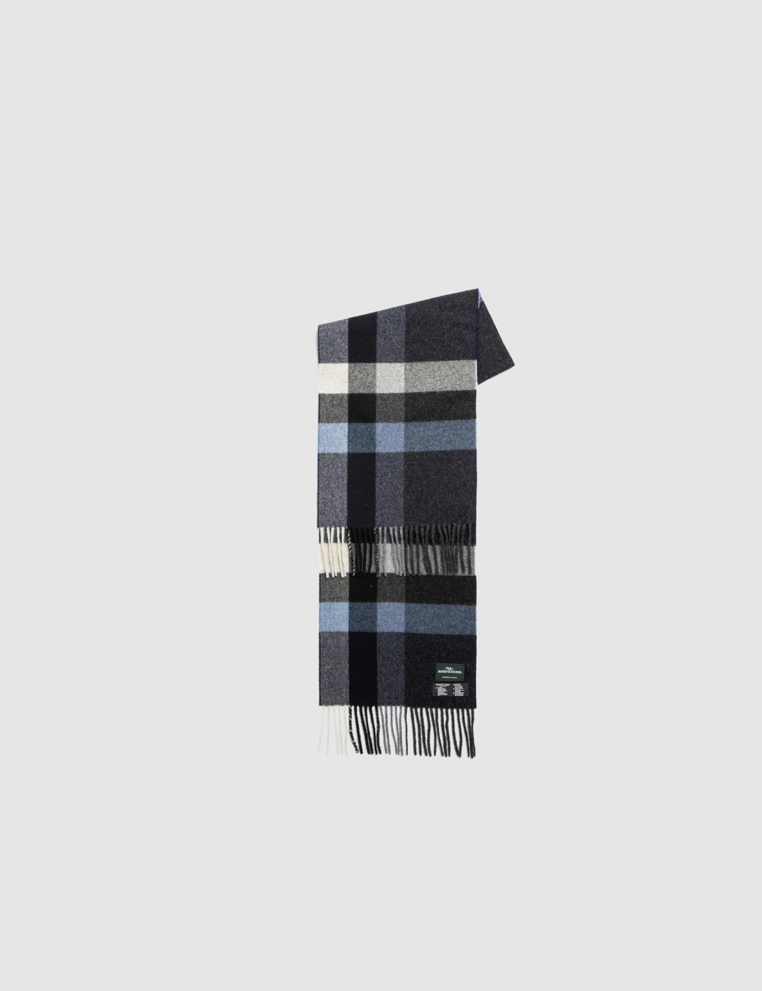 Jervois Road Pure Wool Checked Scarf