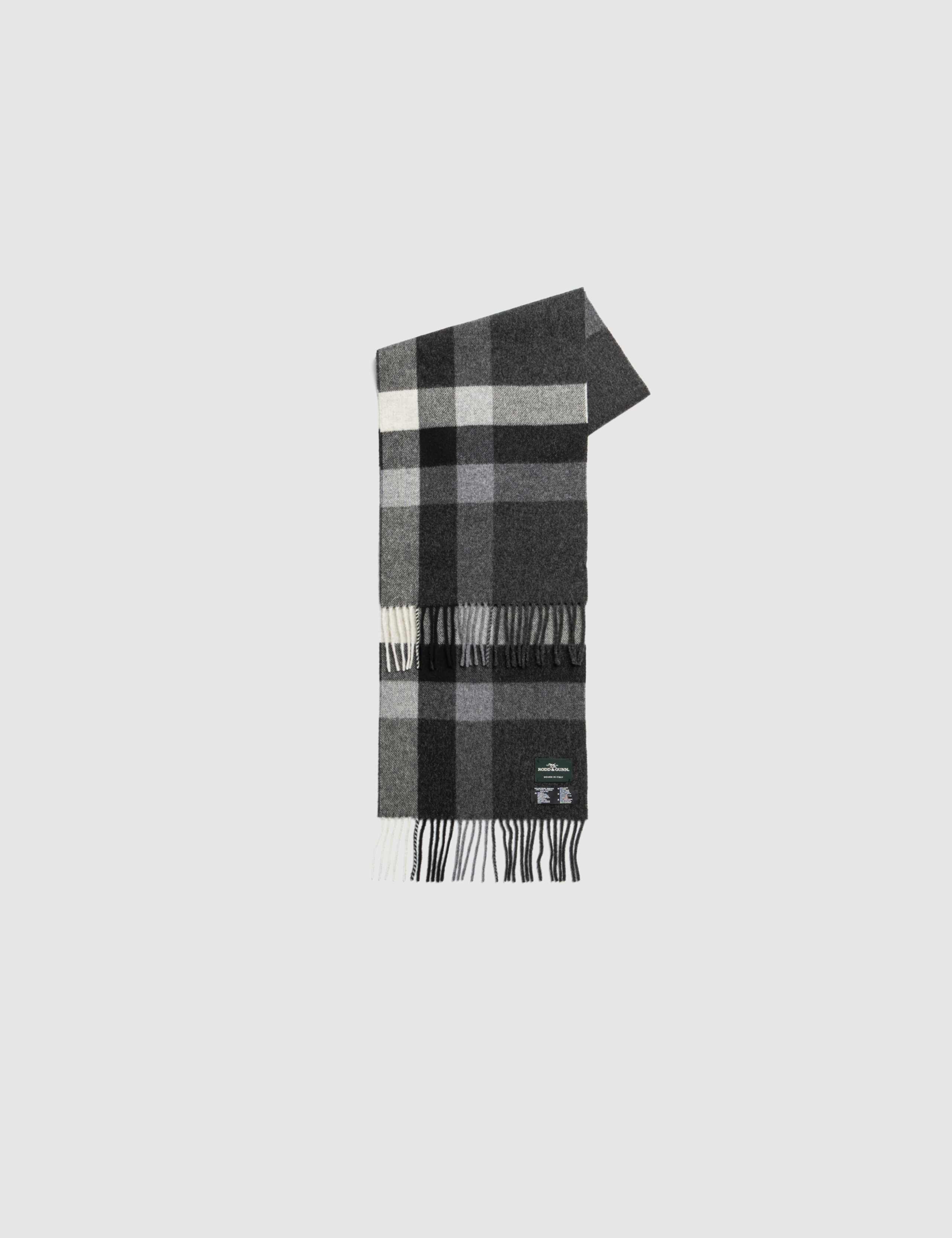 Jervois Road Pure Wool Checked Scarf