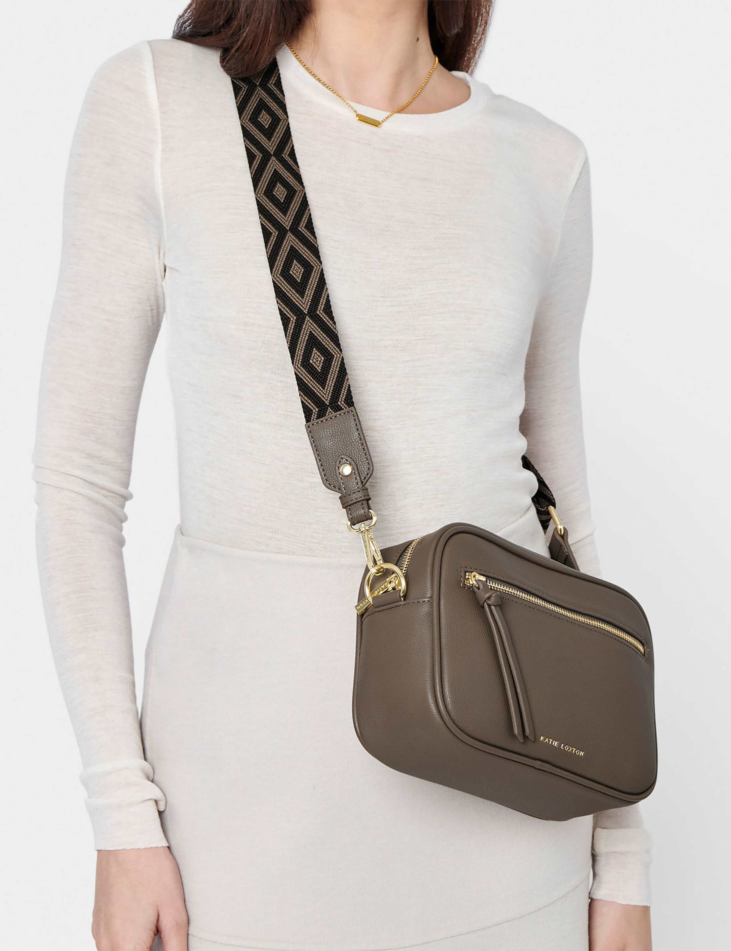Faux Leather Metallic Cross Body Bag