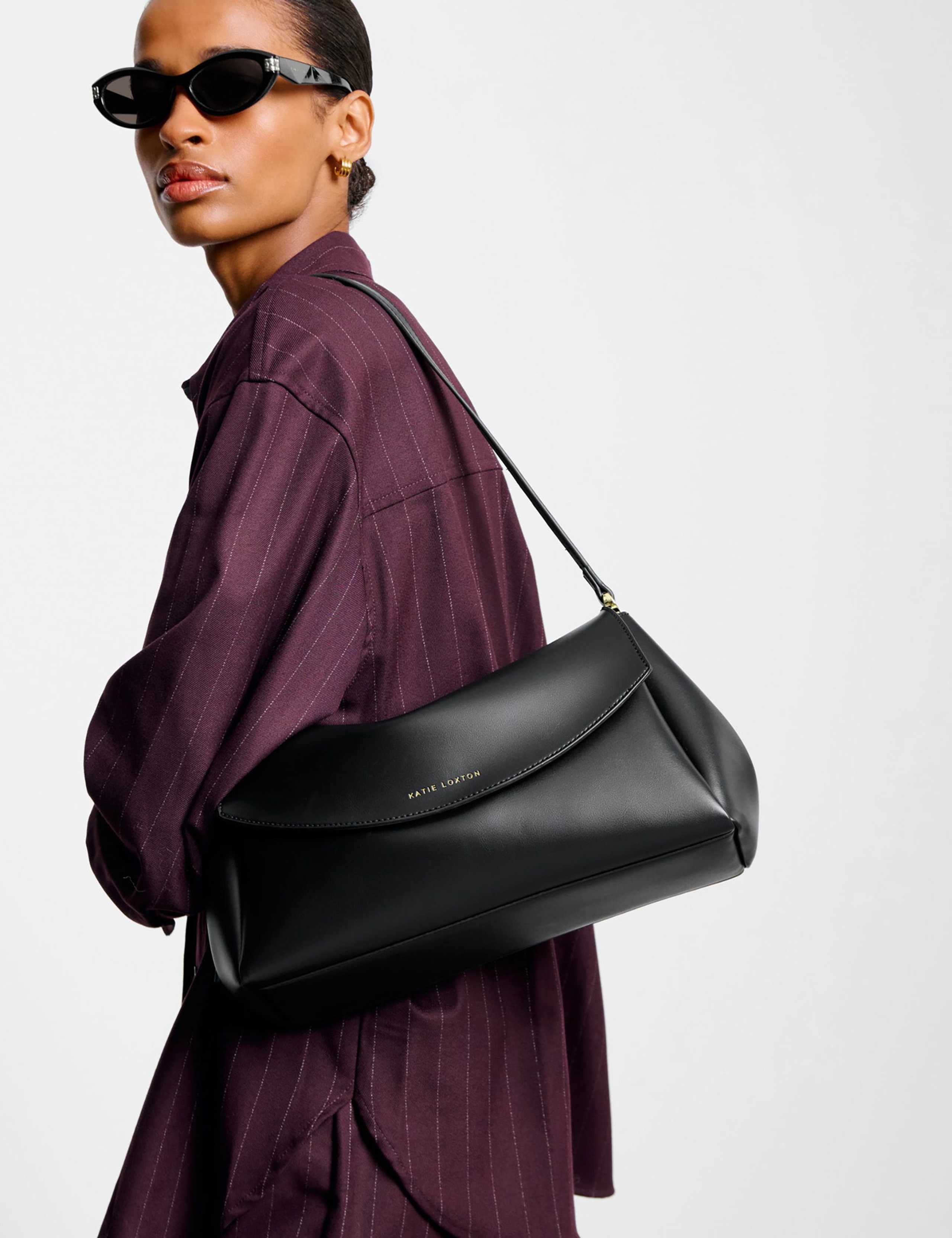 Faux Leather Shoulder Bag