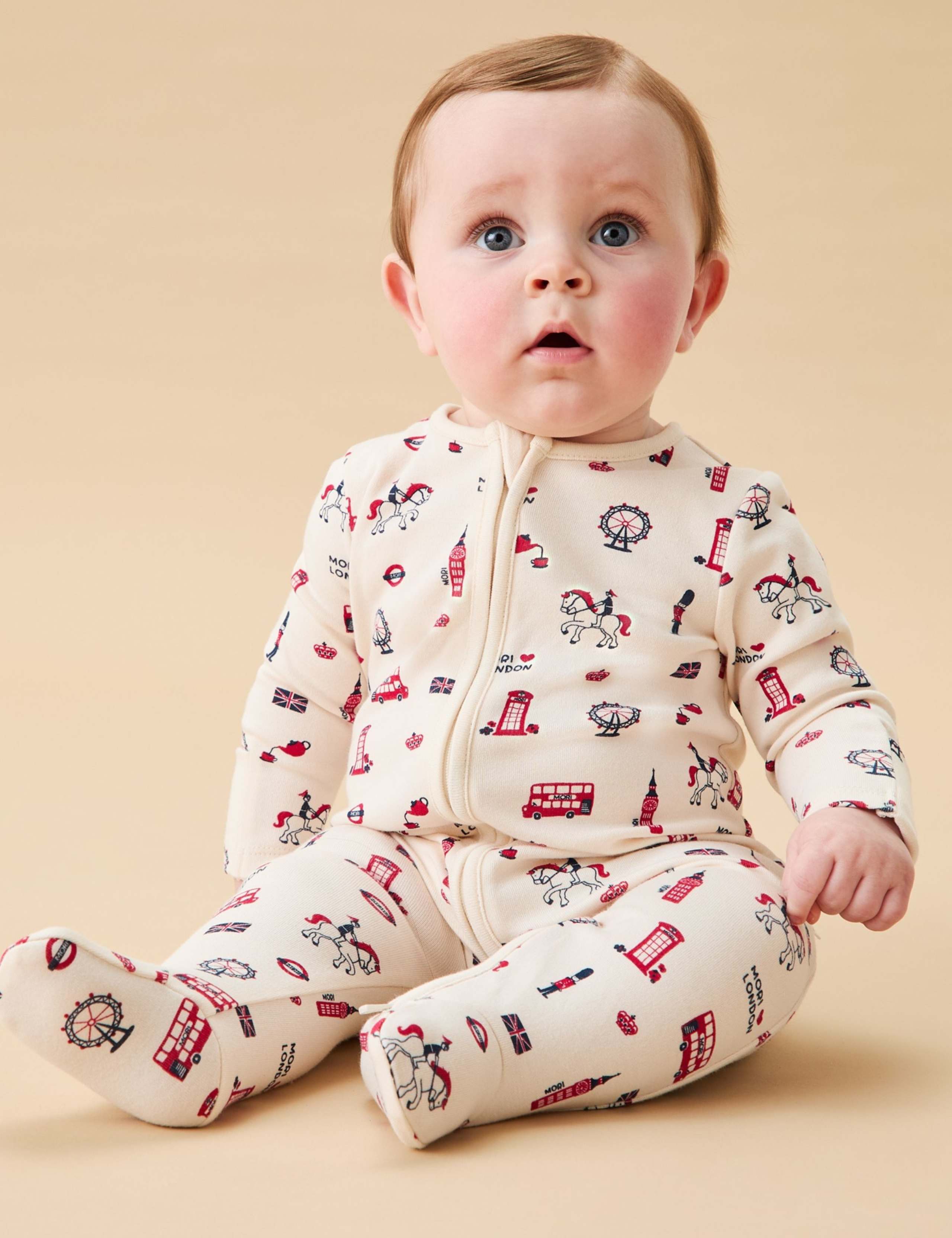 Cotton Blend London Sleepsuit (0-24 Mths)