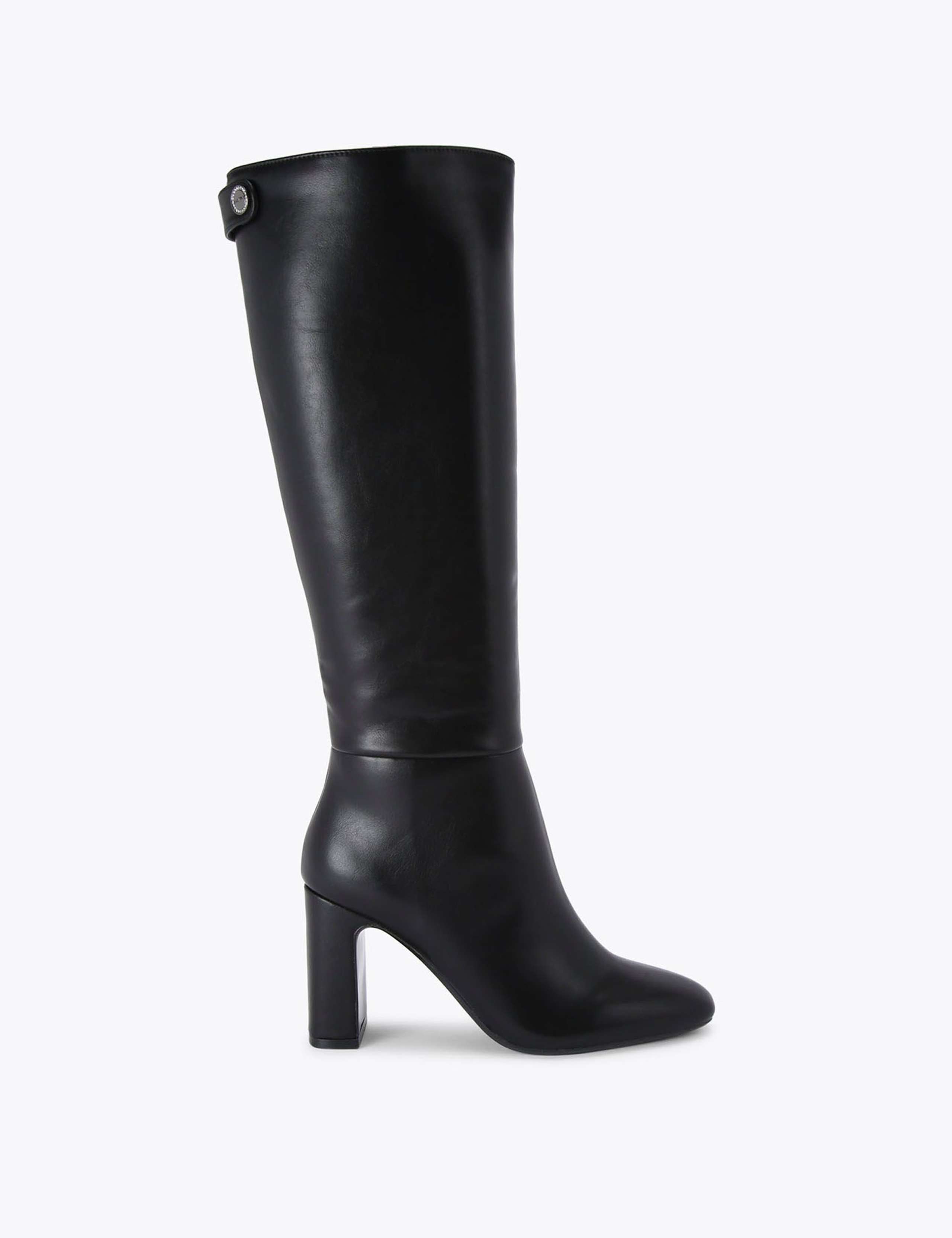 Wide Fit Block Heel Knee High Boots