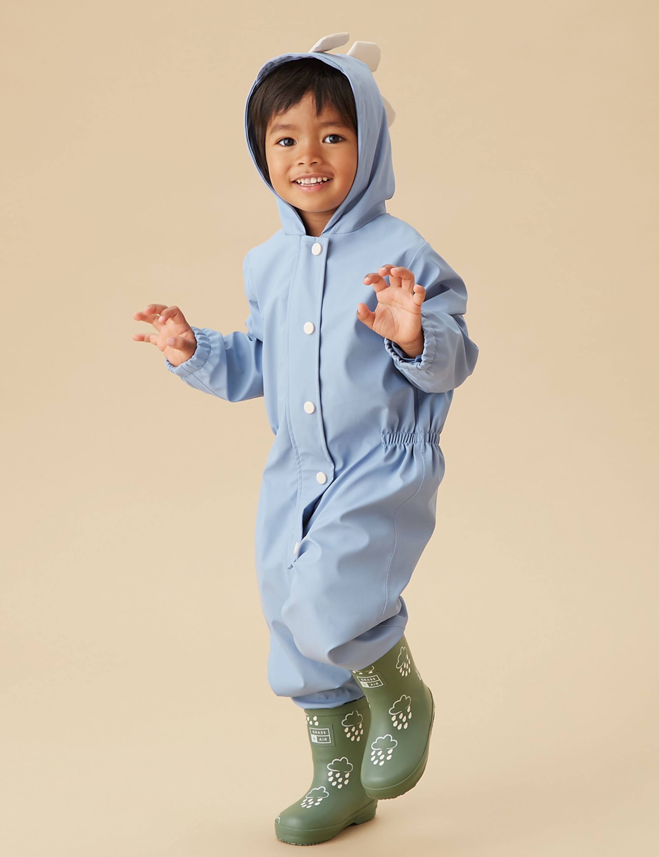 Hooded Dinosaur Puddlesuit (3 Mths-16 Yrs)