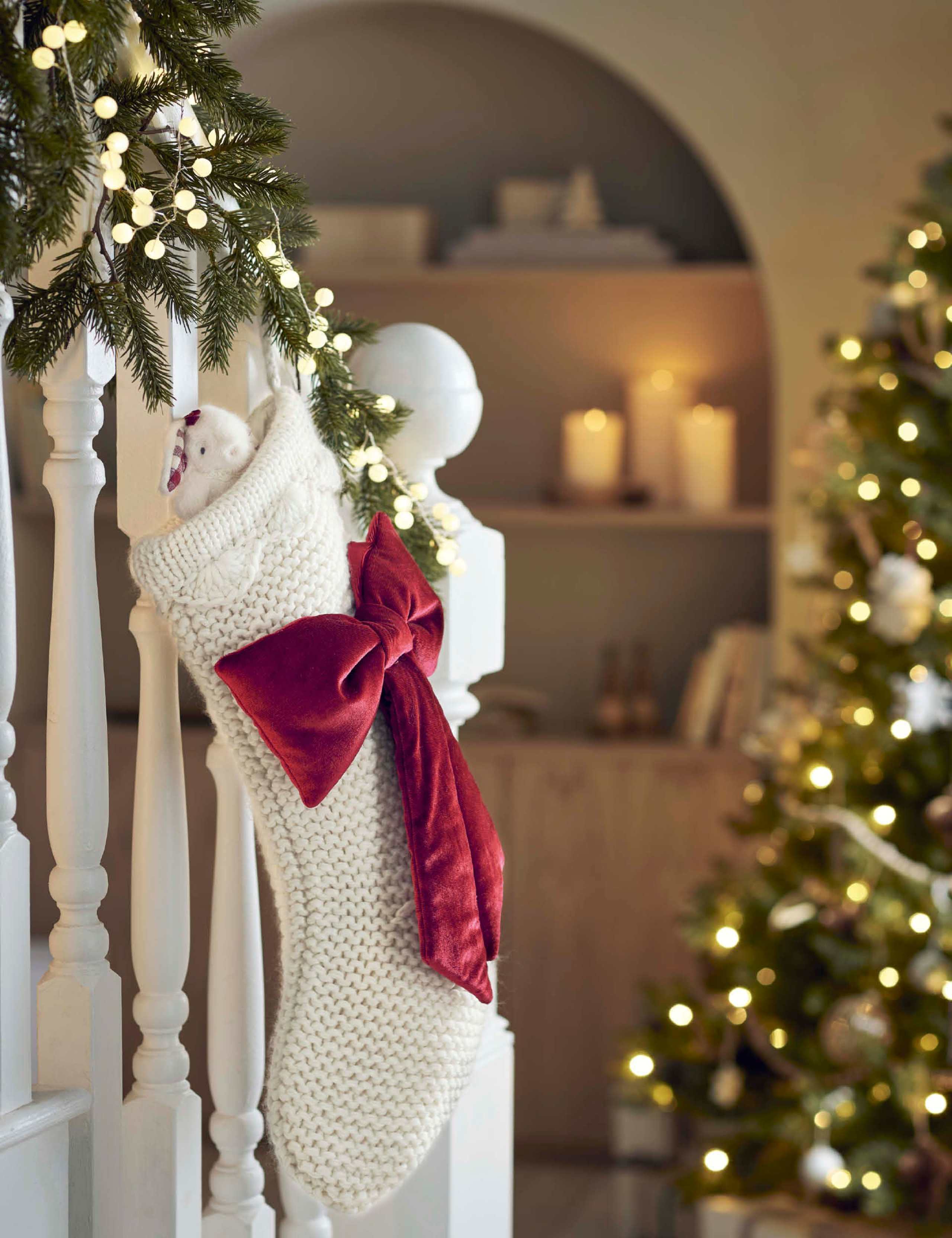 Velvet Bow Christmas Stocking