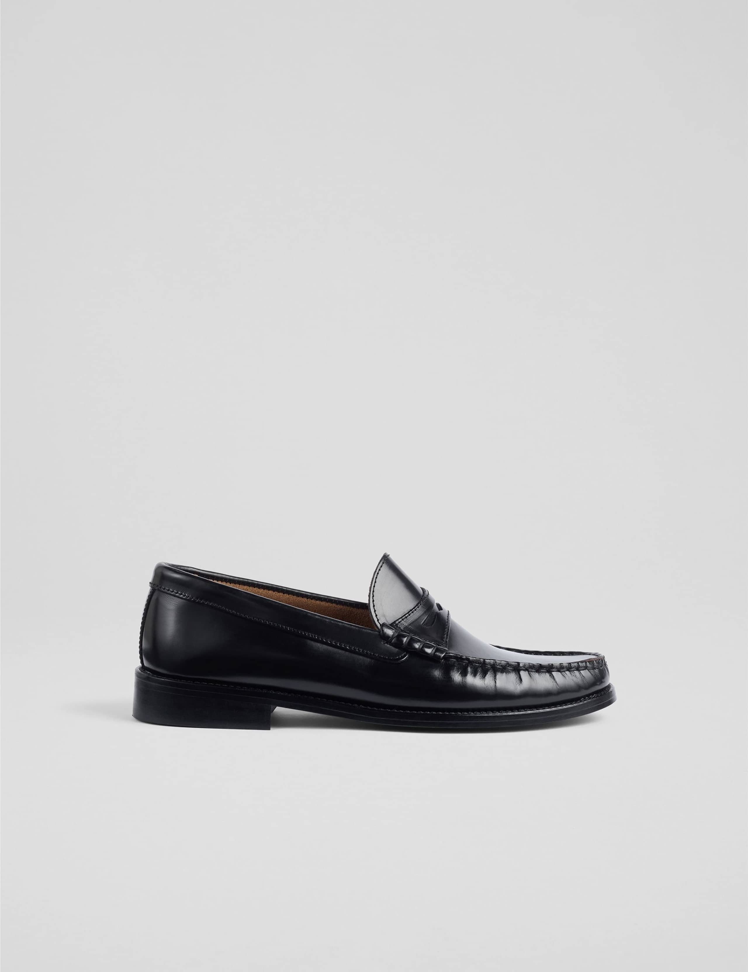 Leather Penny Slot Loafers